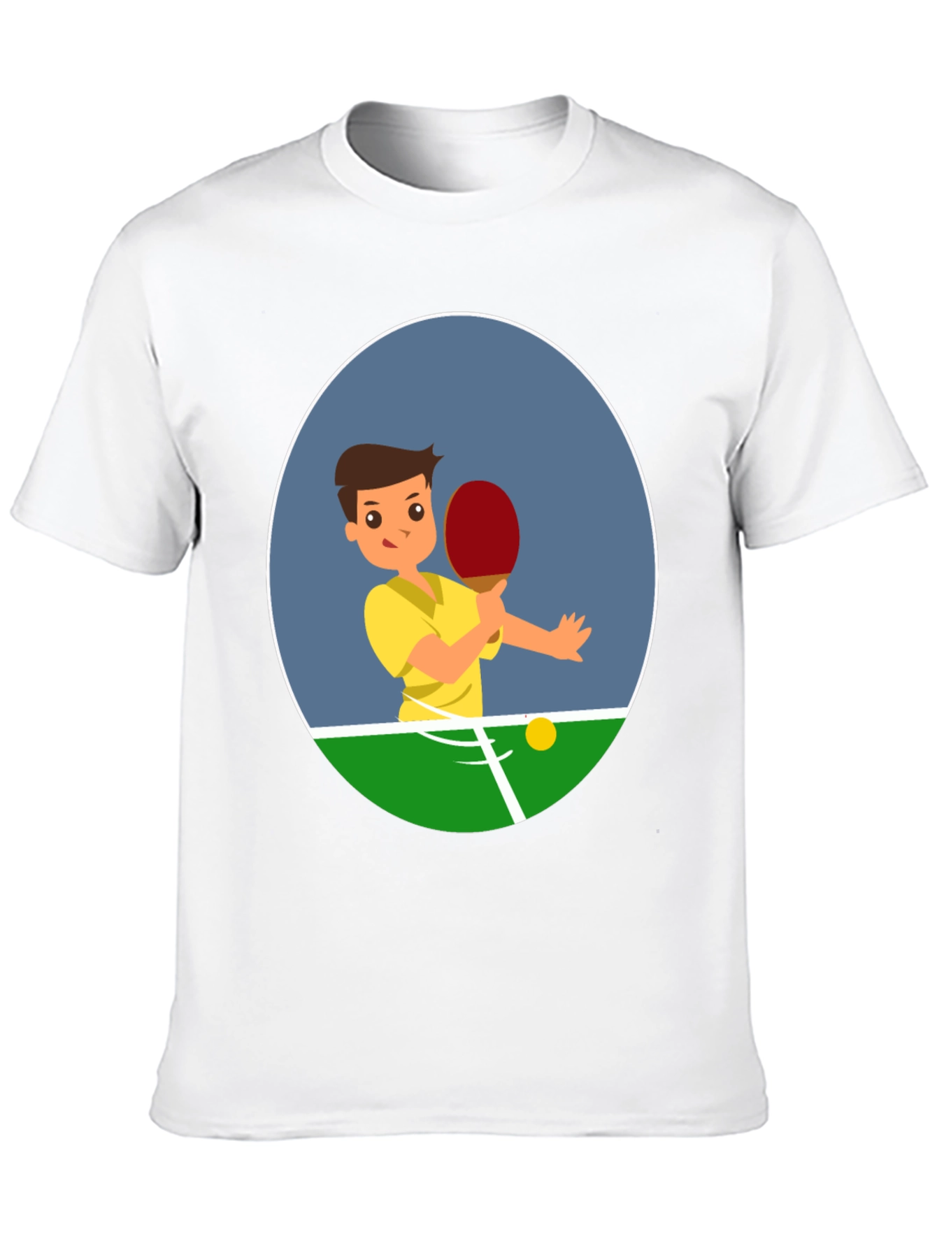 Ping Pong Player Graphic Tee - Black