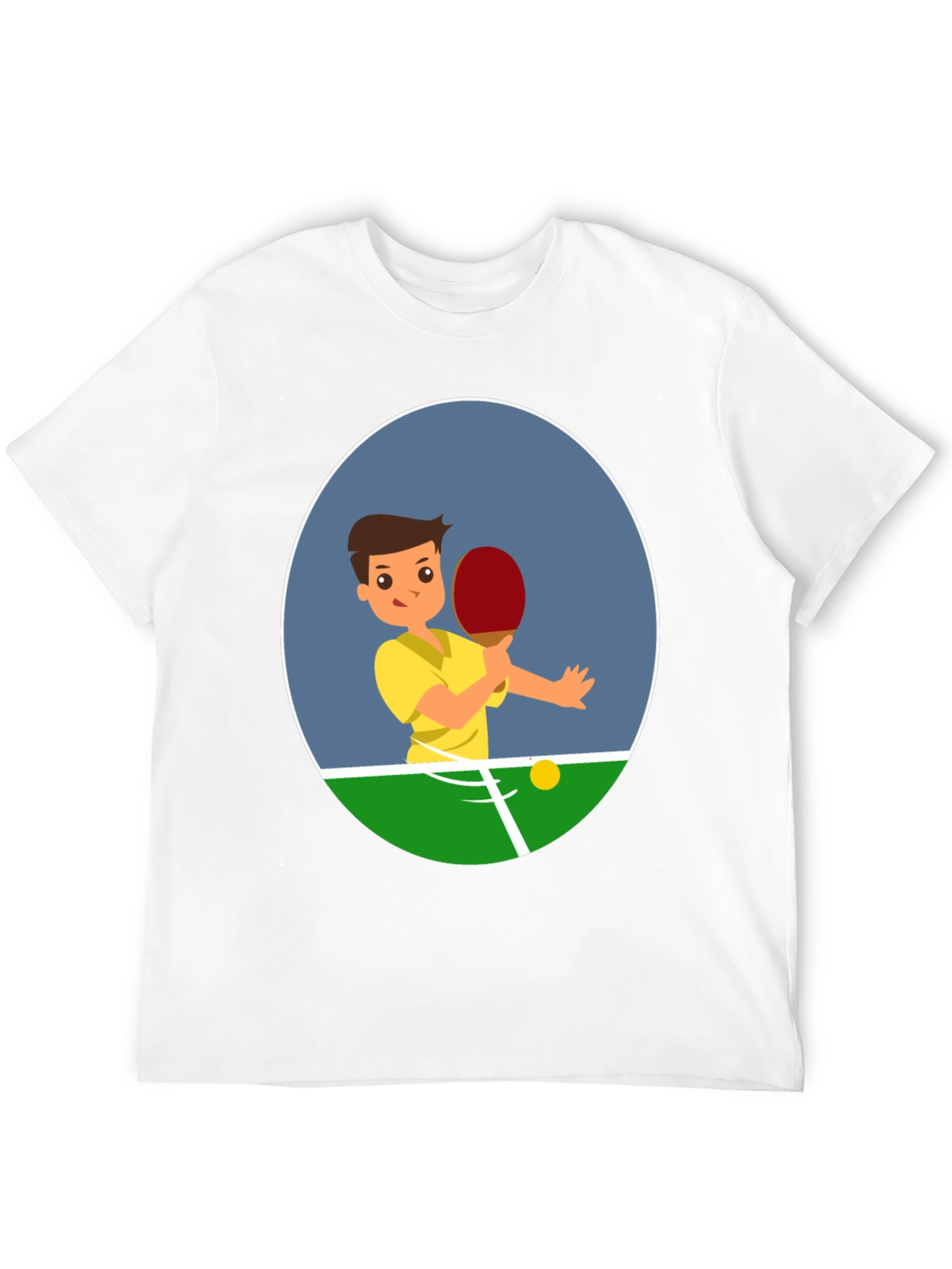 Ping Pong Player Graphic Tee - Black