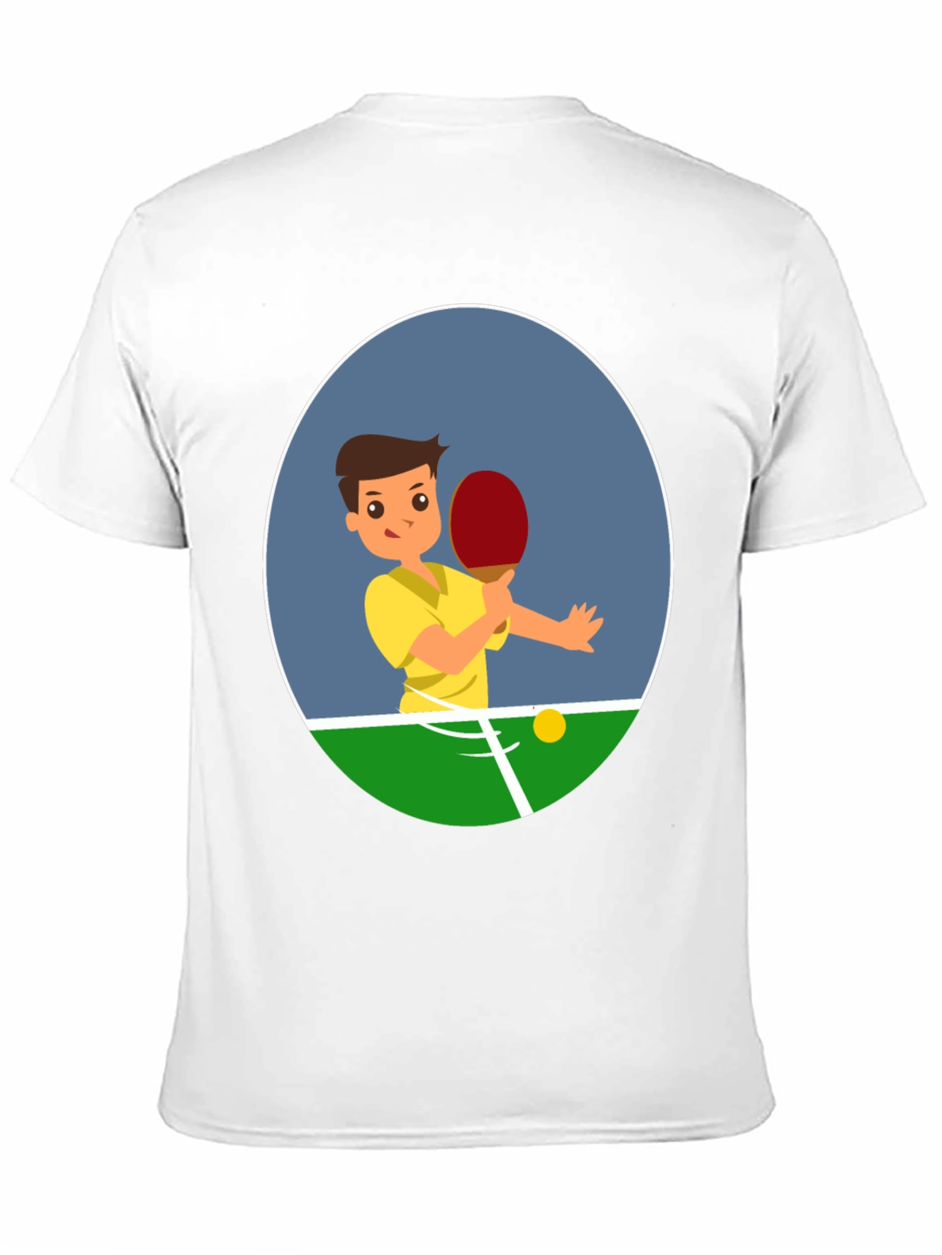 Ping Pong Player Graphic Tee - Black