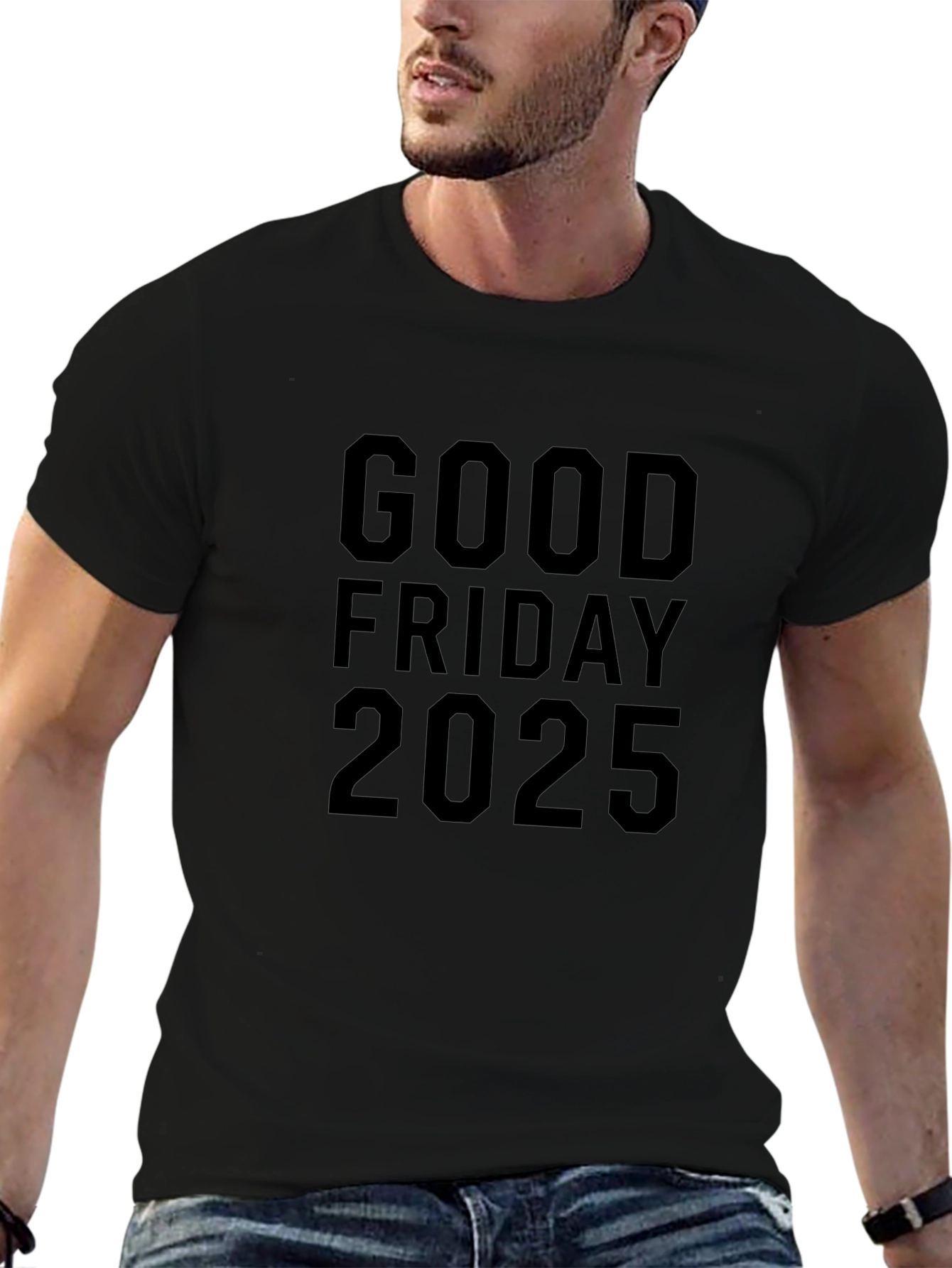 Good Friday 2025 Graphic Tee - Unisex Black T-Shirt