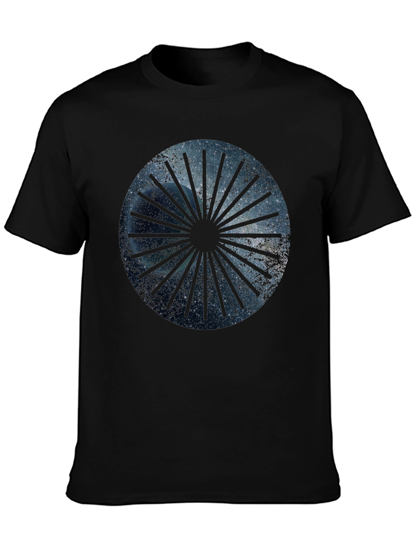 Cosmic Ray Graphic Tee - Black Cotton Blend