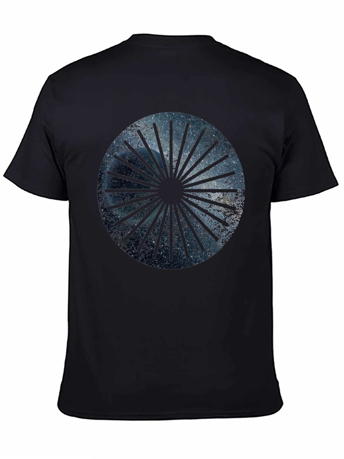 Cosmic Ray Graphic Tee - Black Cotton Blend