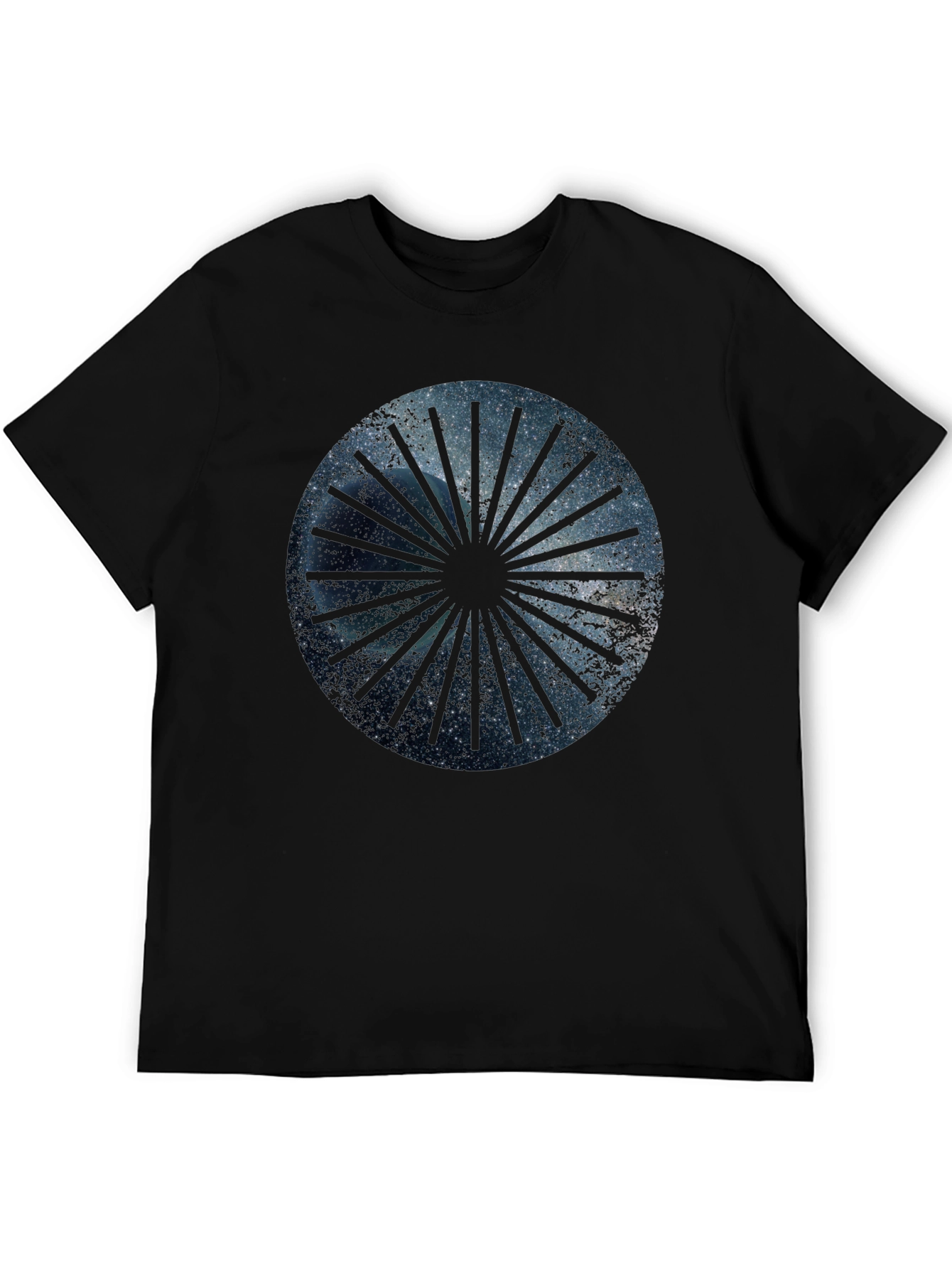 Cosmic Ray Graphic Tee - Black Cotton Blend