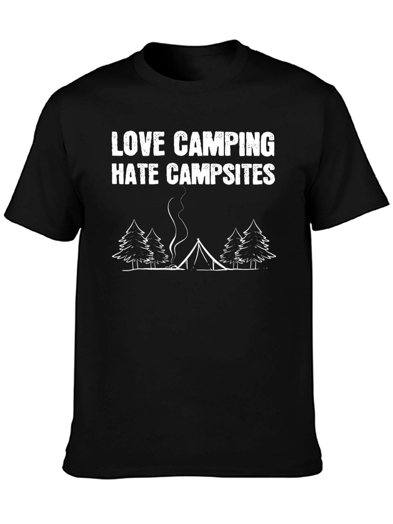 Love Camping Hate Campsites Graphic Tee