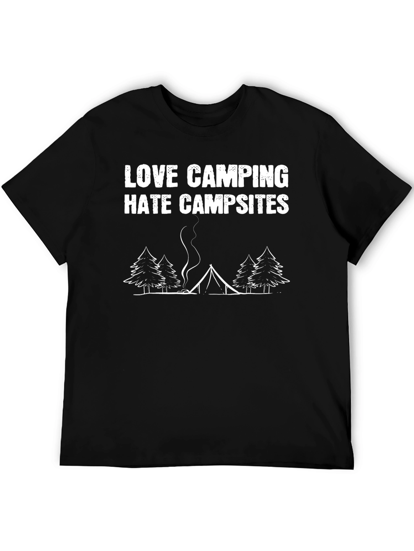 Love Camping Hate Campsites Graphic Tee