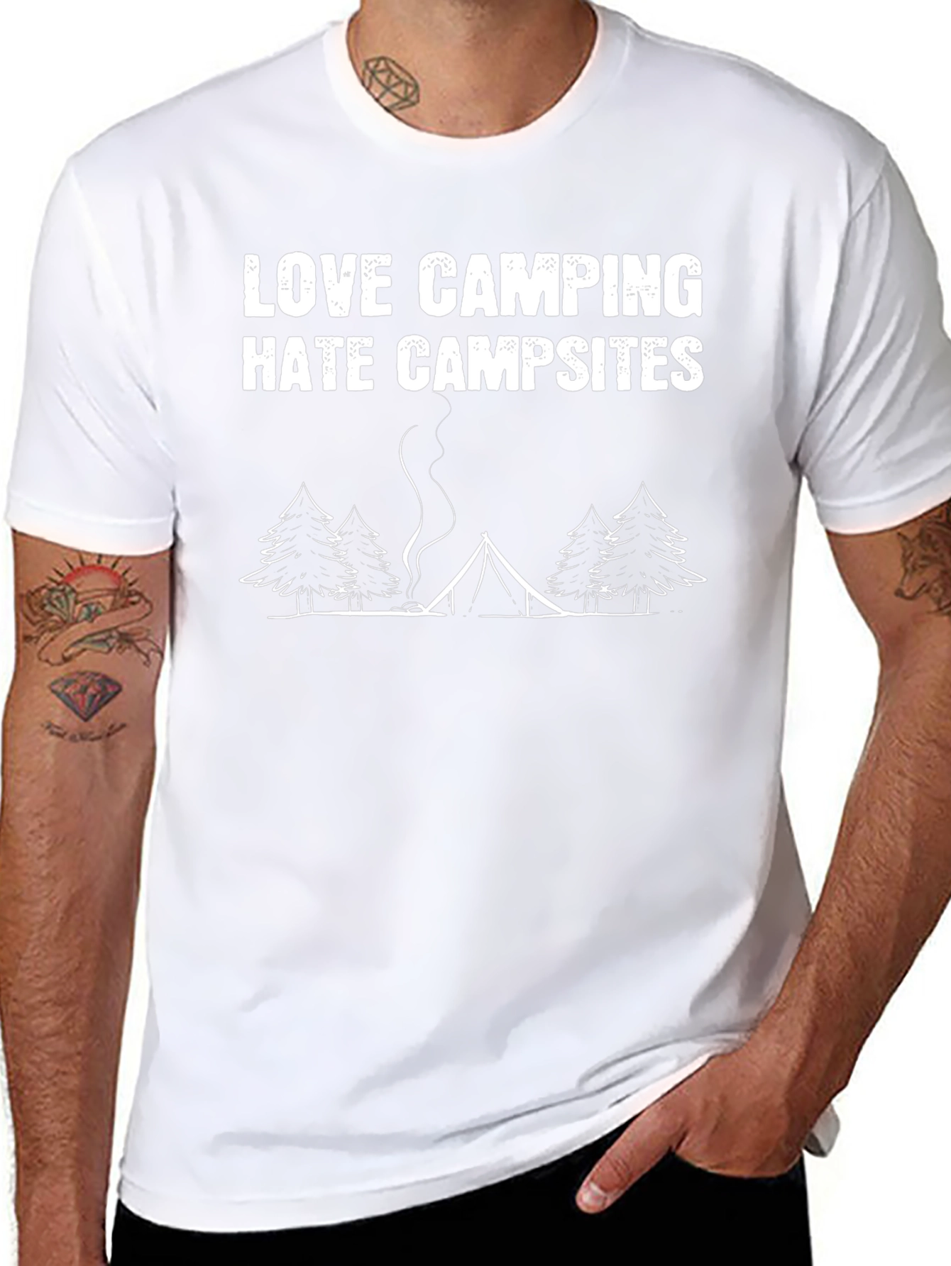 Love Camping Hate Campsites Graphic Tee