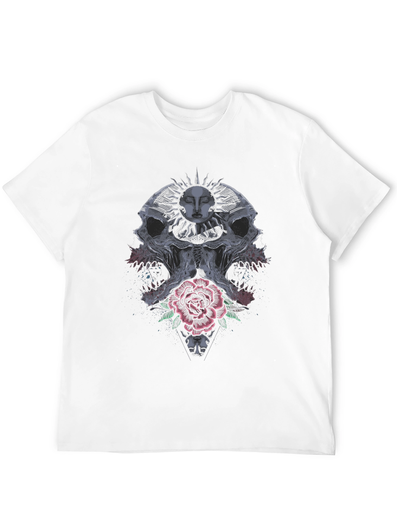 Skull & Rose Graphic Tee - Edgy Style
