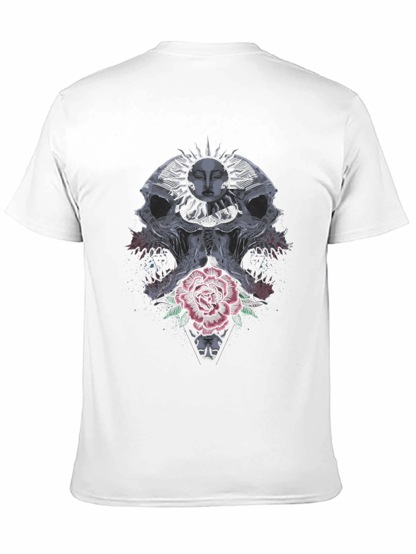 Skull & Rose Graphic Tee - Edgy Style