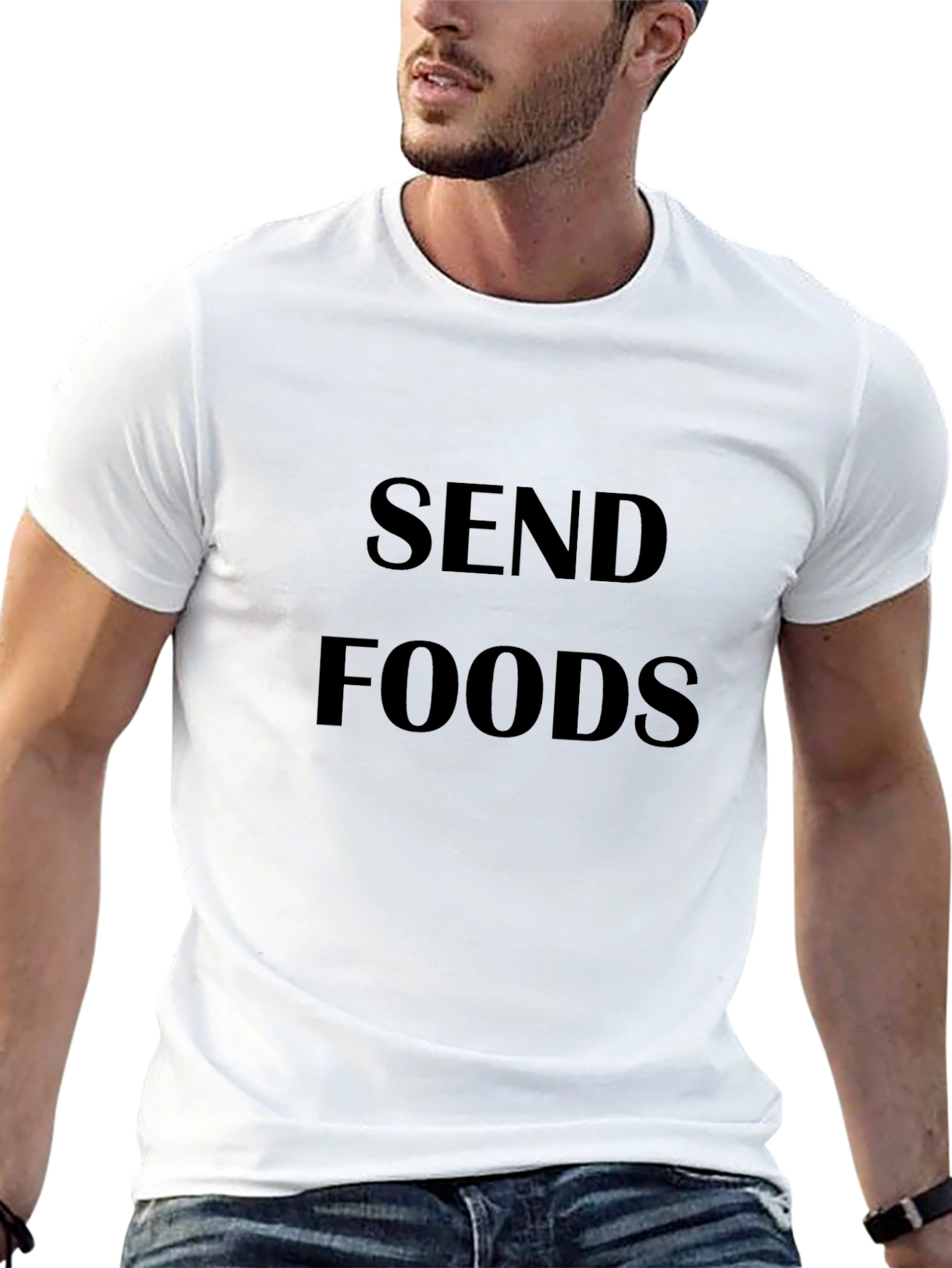 Send Foods Black Graphic T-Shirt
