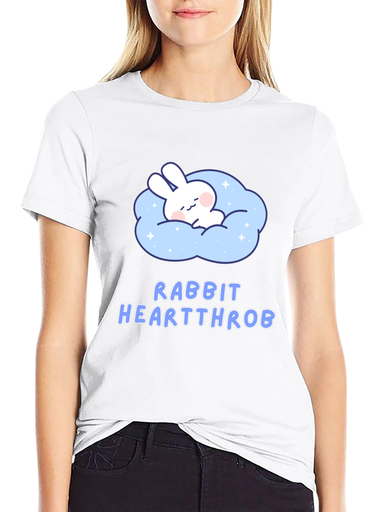 Rabbit Heartthrob Black Tee Shirt