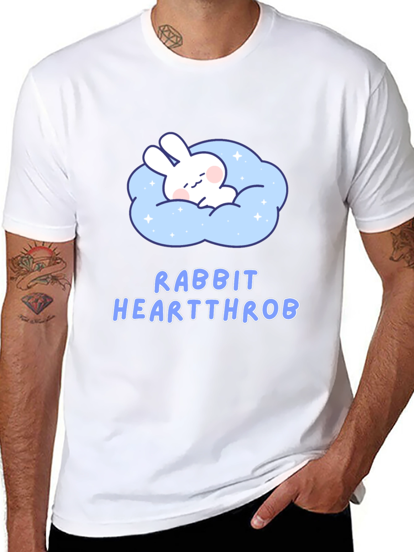 Rabbit Heartthrob Black Tee Shirt