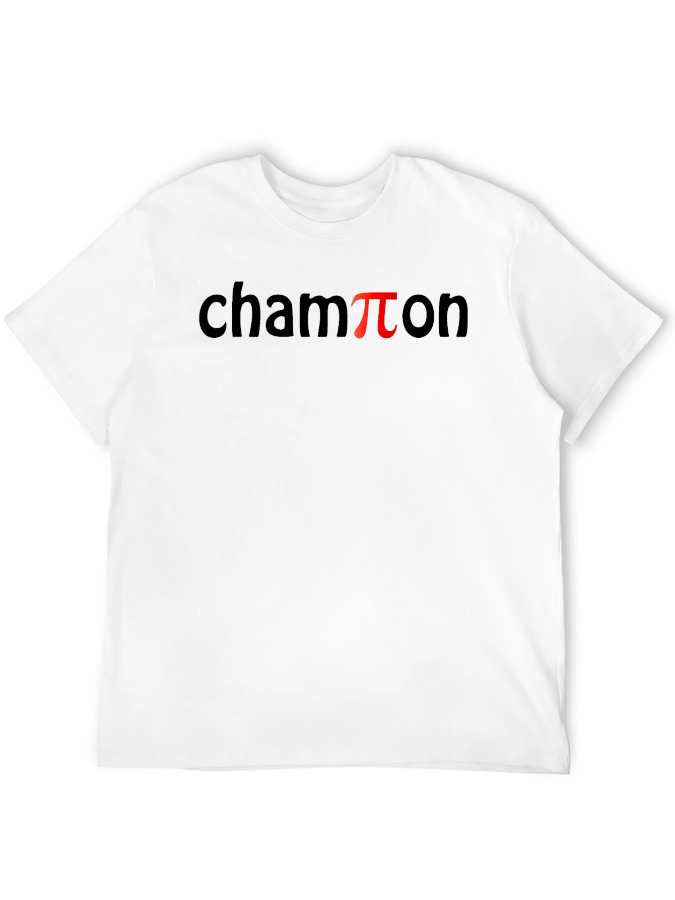 Champion Pi Funny Black T-Shirt