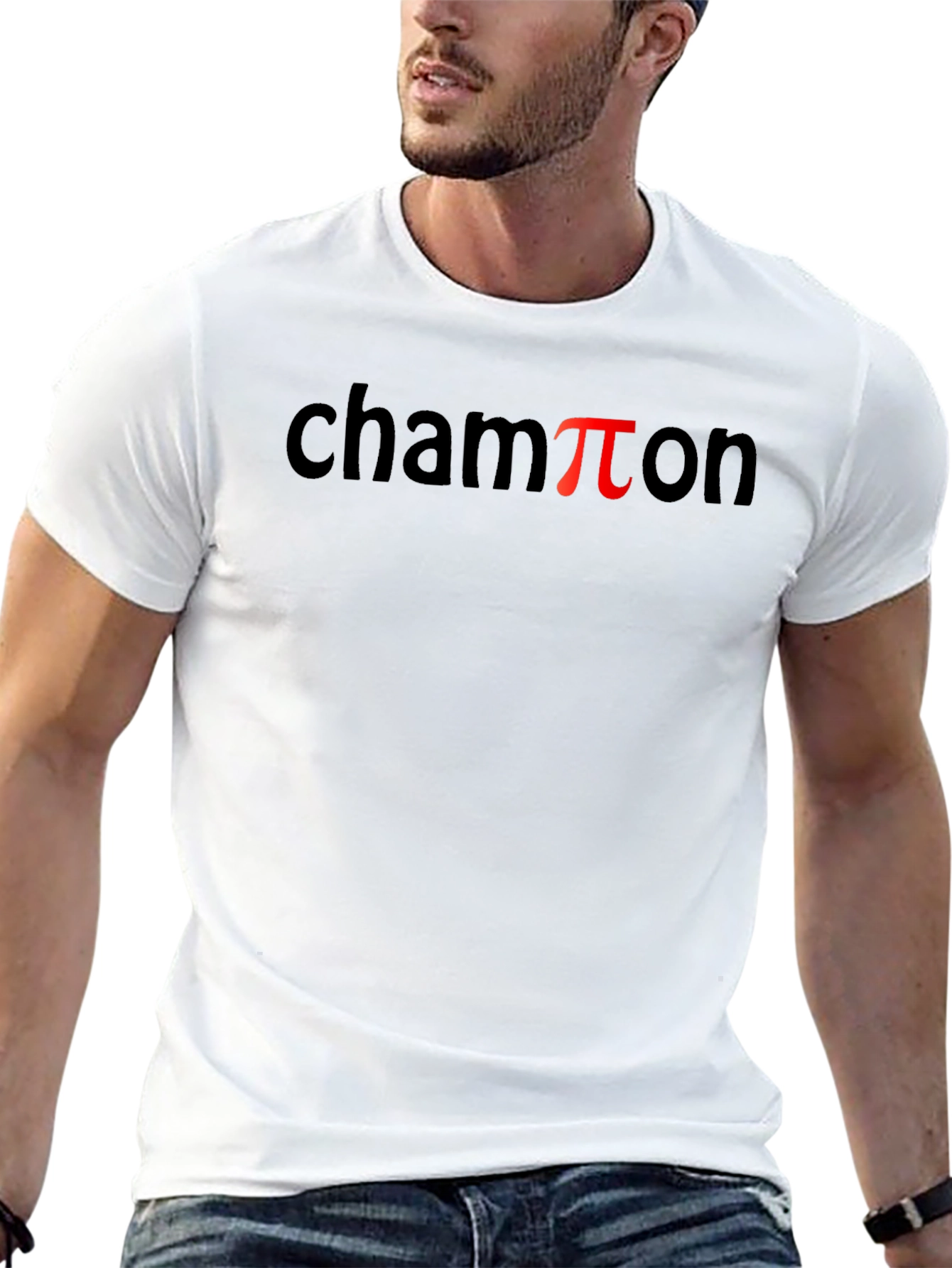 Champion Pi Funny Black T-Shirt