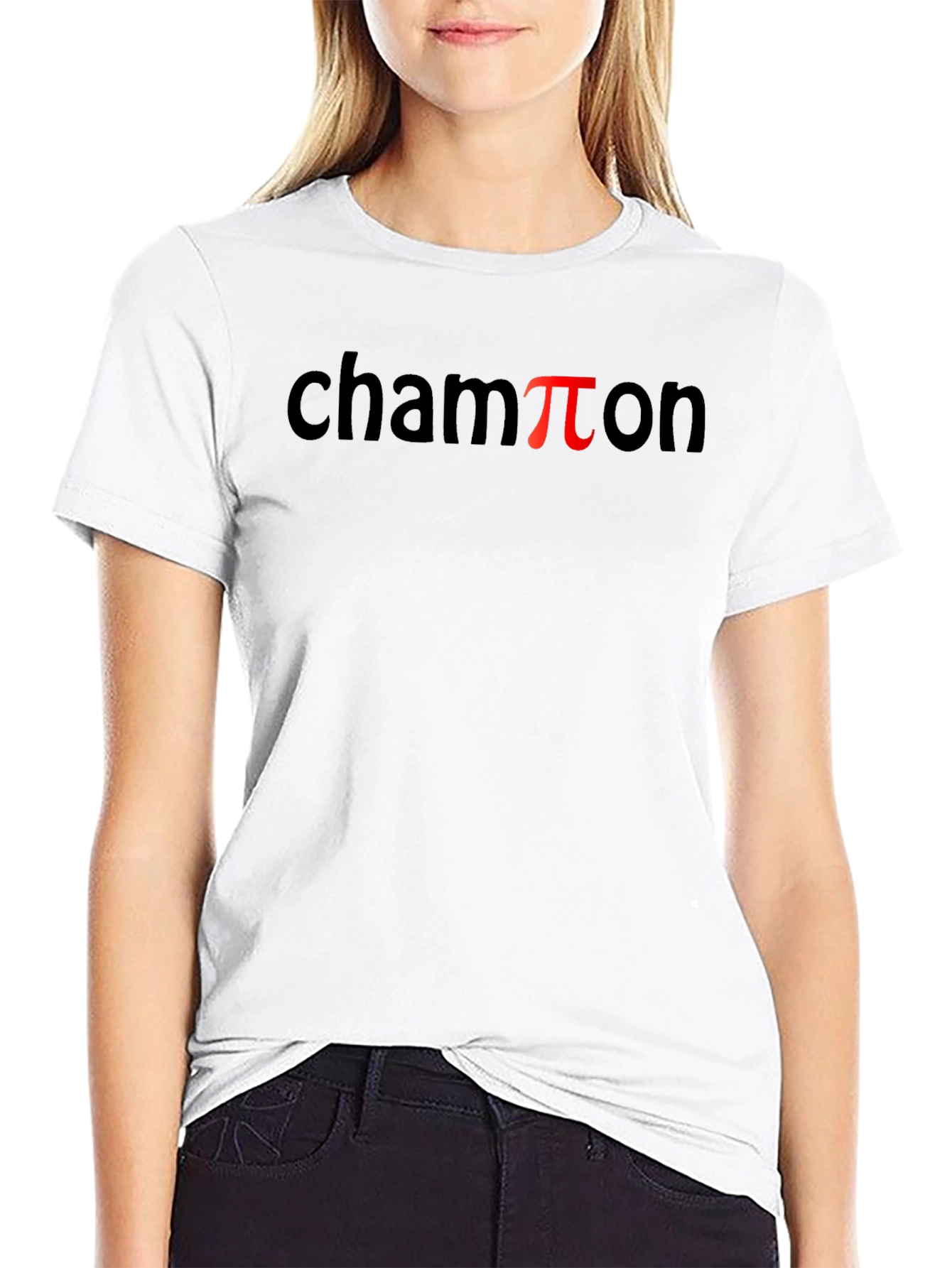 Champion Pi Funny Black T-Shirt