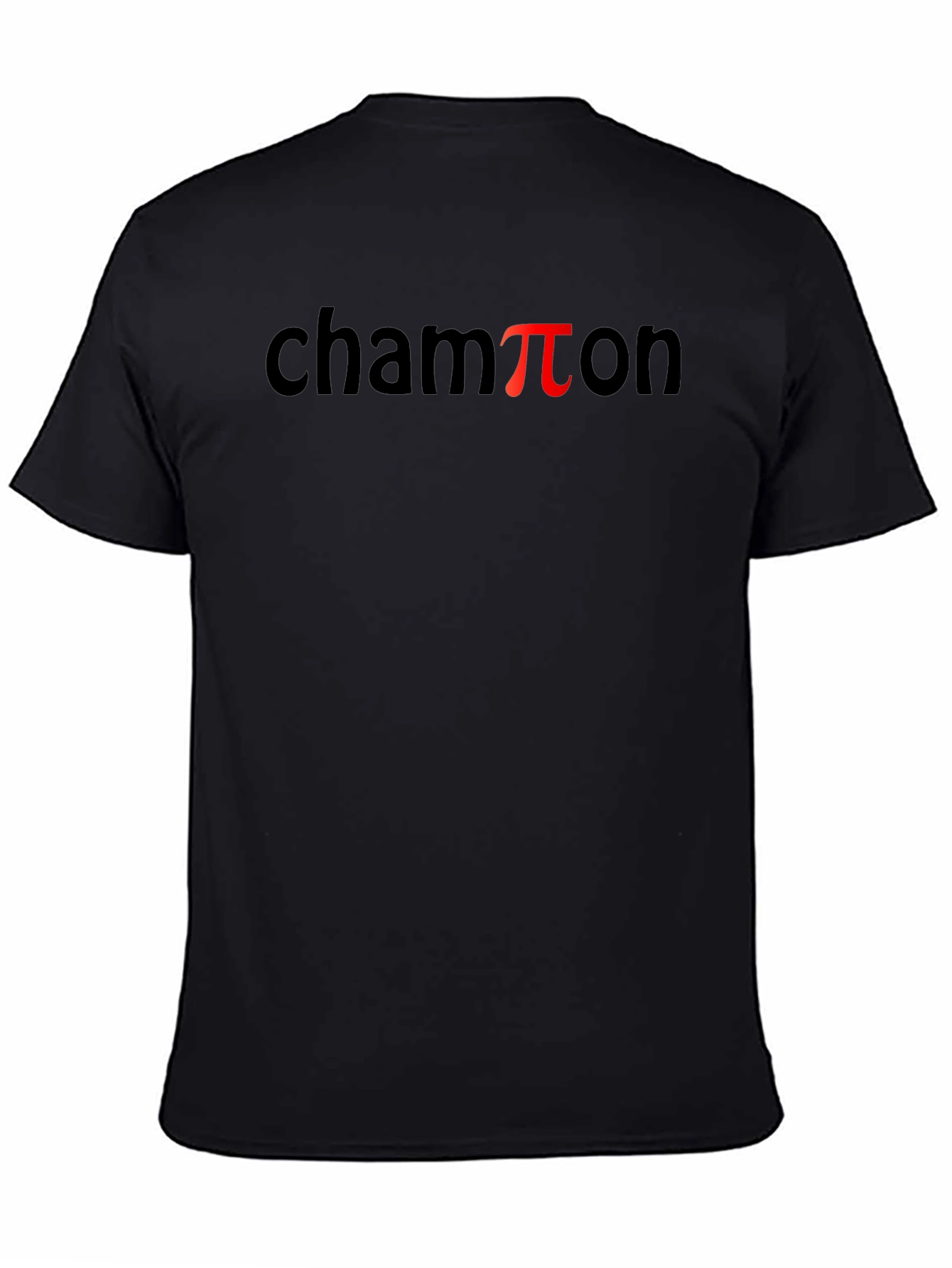 Champion Pi Funny Black T-Shirt
