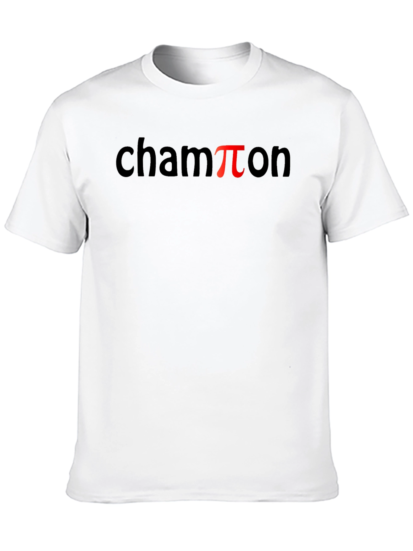 Champion Pi Funny Black T-Shirt