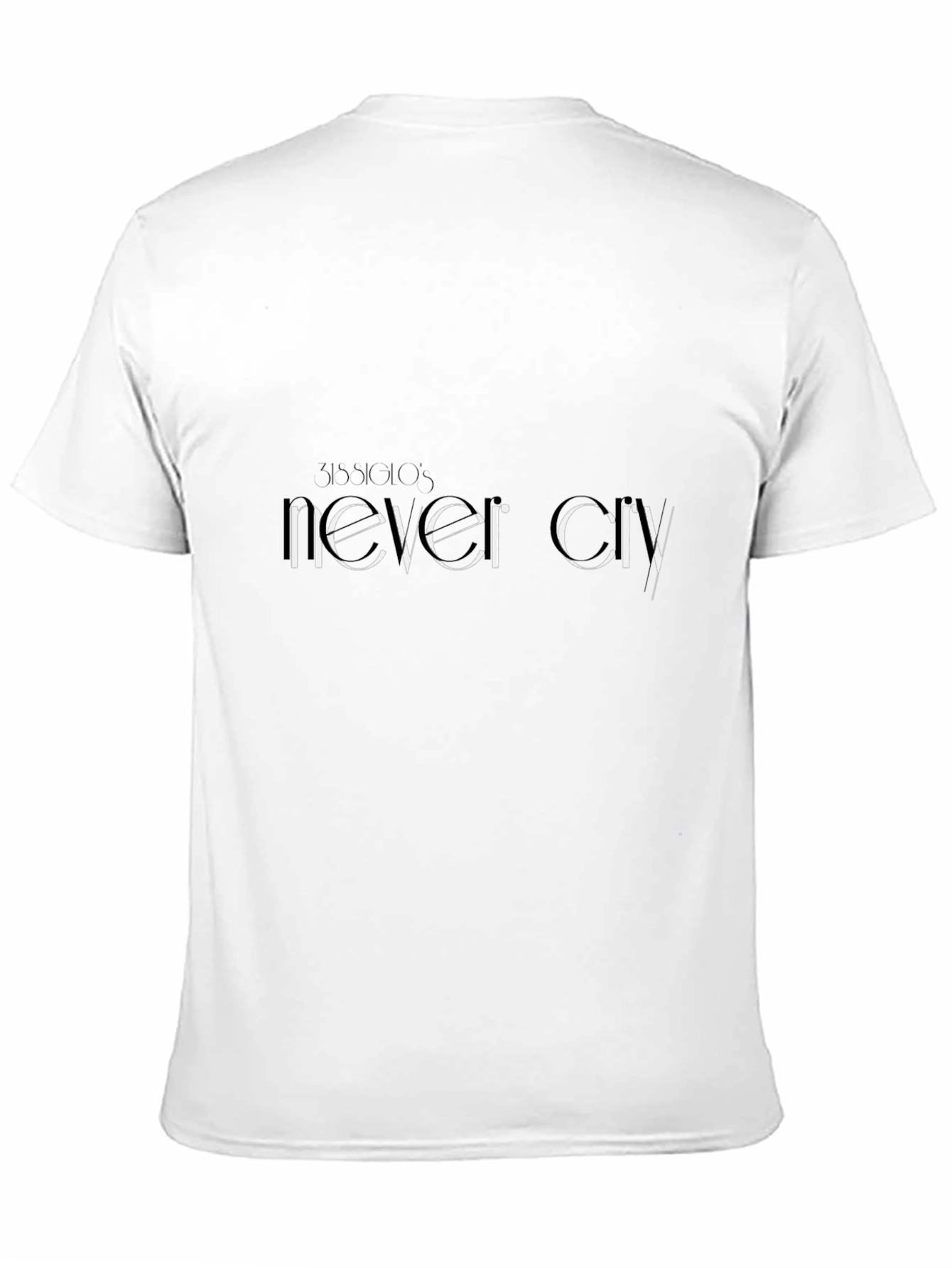 Never Cry Graphic Black T-Shirt