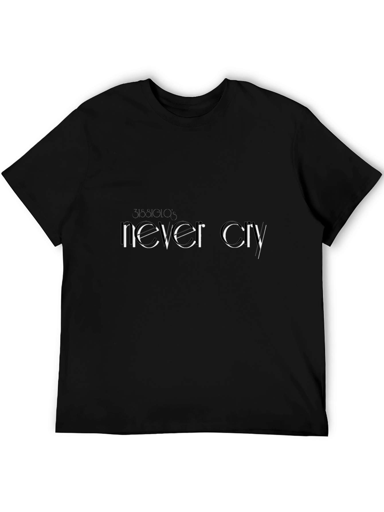 Never Cry Graphic Black T-Shirt