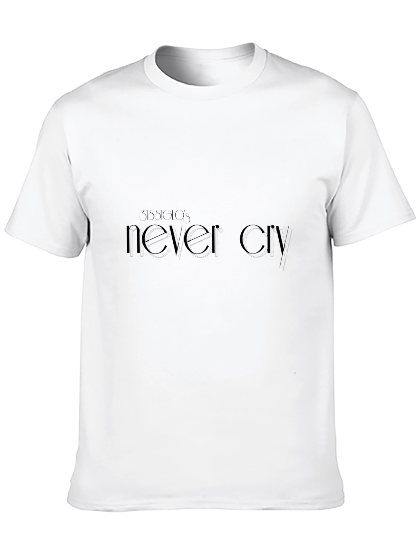 Never Cry Graphic Black T-Shirt