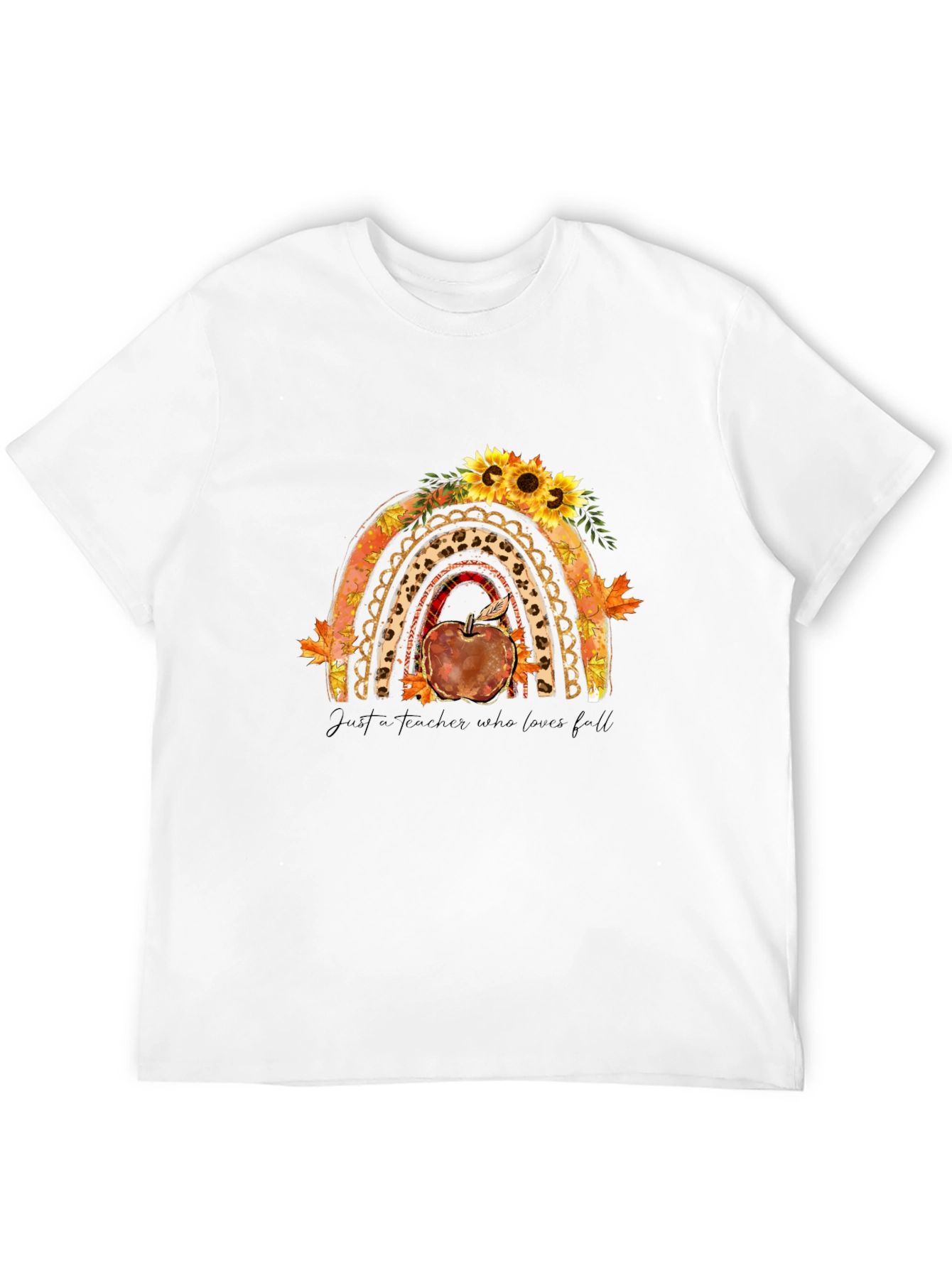 Teacher Fall Rainbow T-Shirt