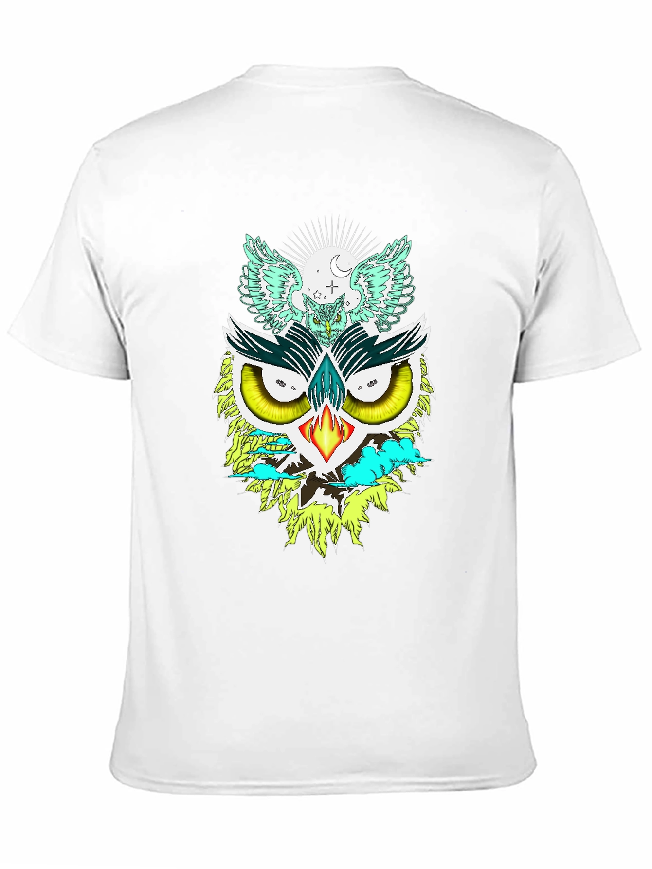 Unique Owl Graphic Print Tee