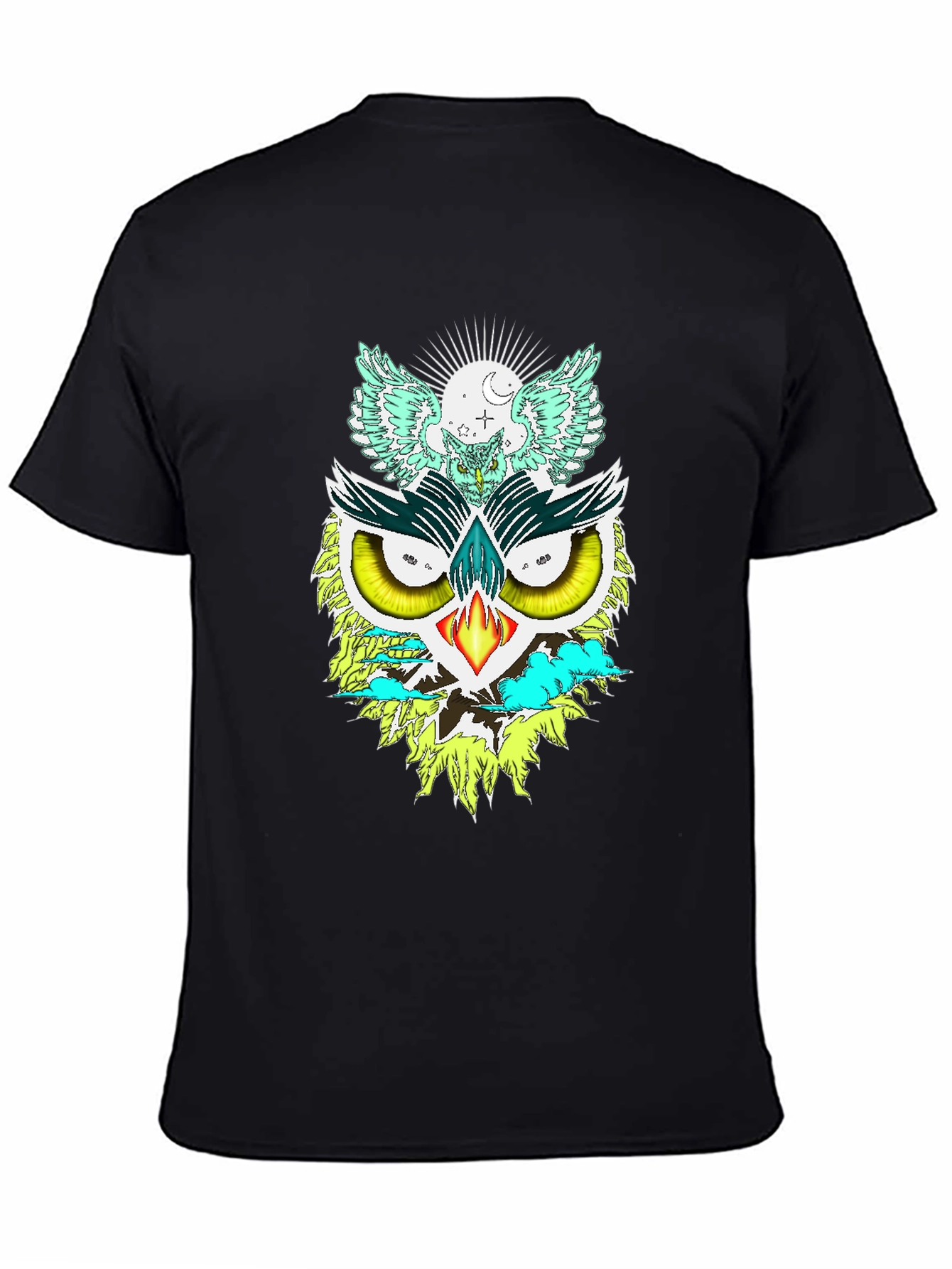 Unique Owl Graphic Print Tee