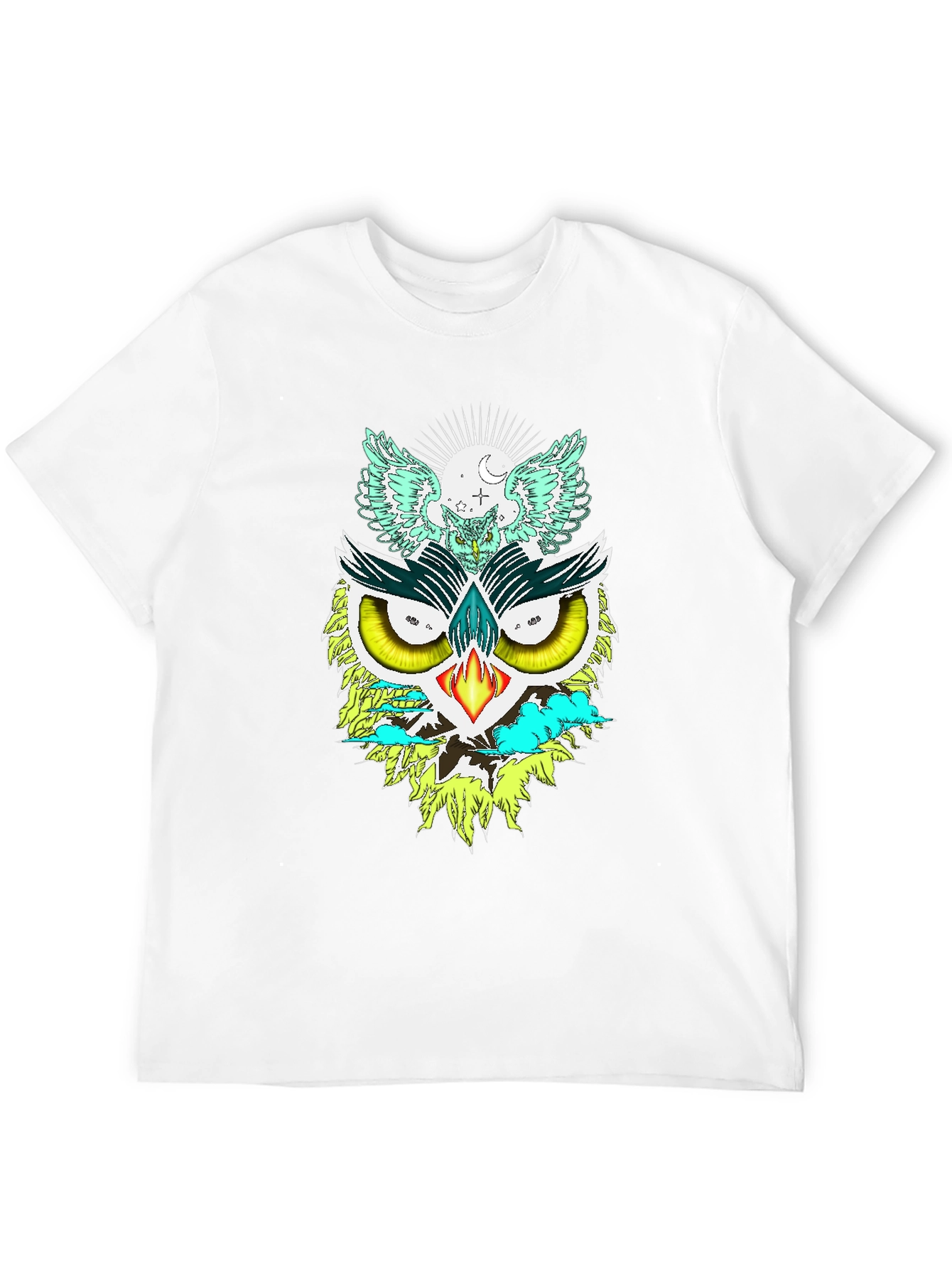 Unique Owl Graphic Print Tee