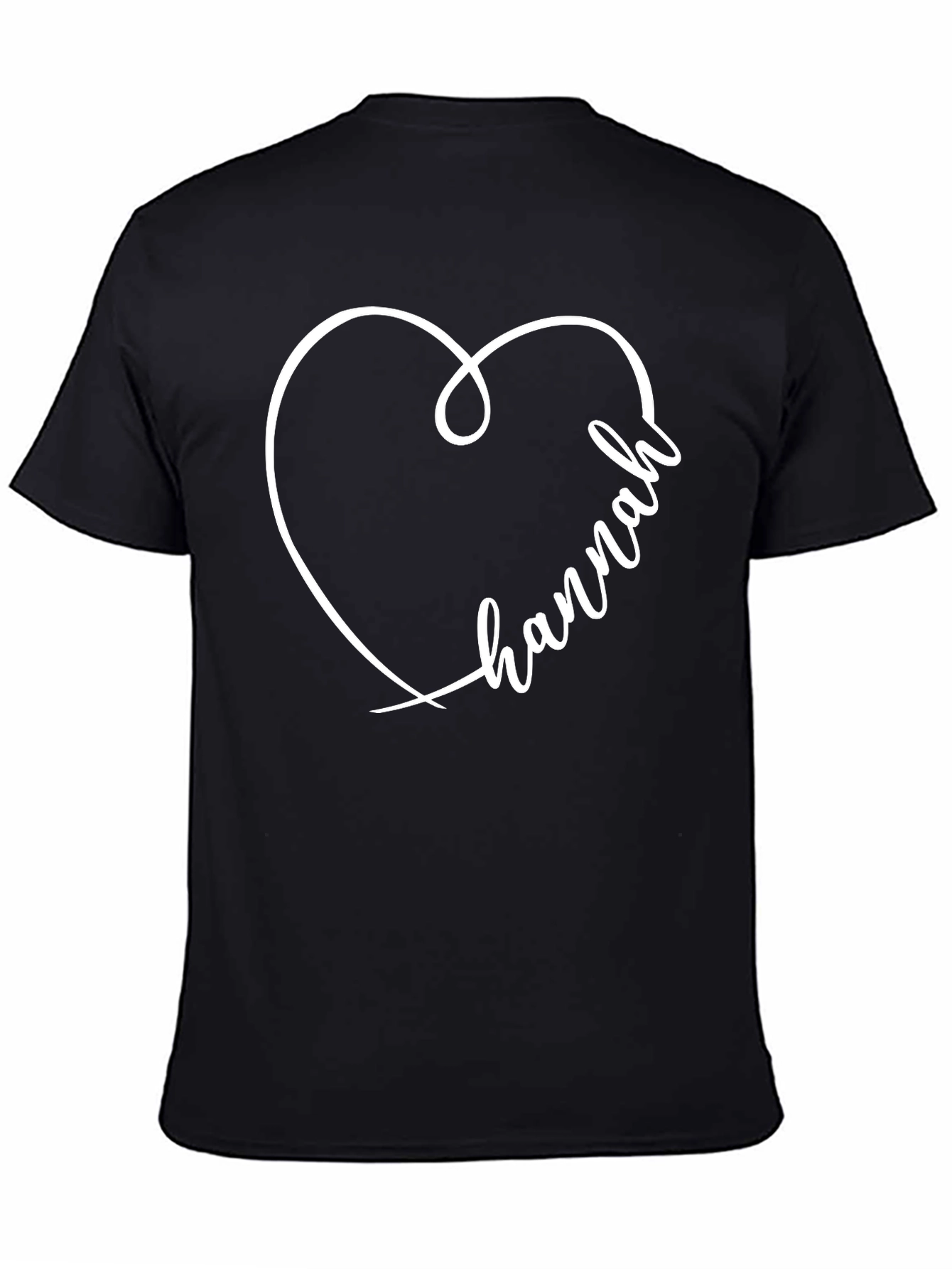 Heart Hannah Graphic Tee - Unisex Black T-Shirt