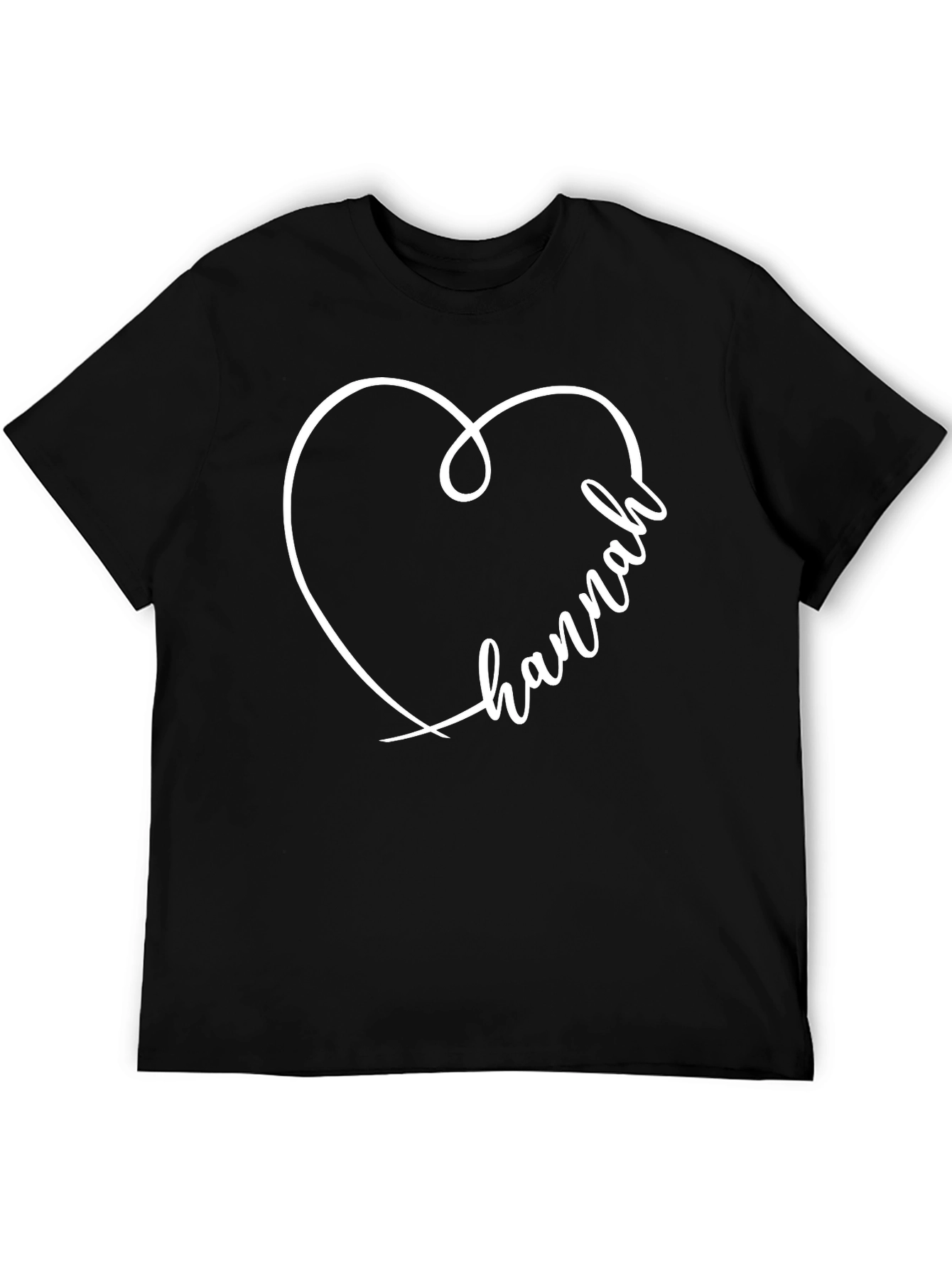 Heart Hannah Graphic Tee - Unisex Black T-Shirt