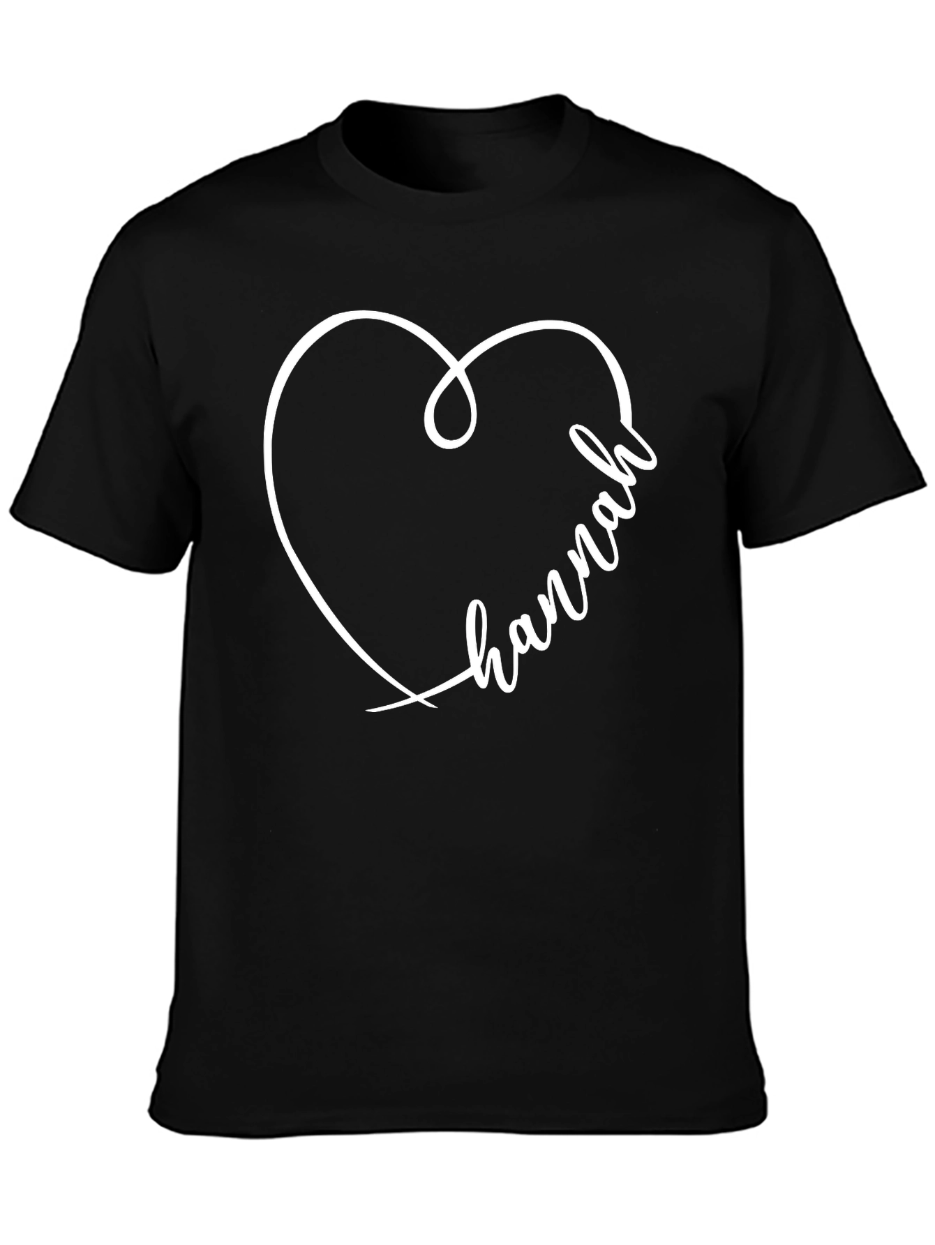 Heart Hannah Graphic Tee - Unisex Black T-Shirt
