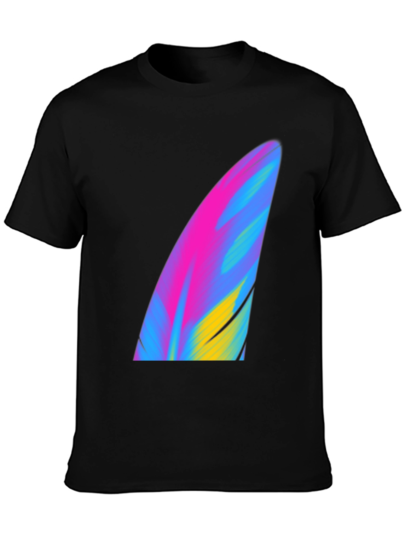 Abstract Surf Fin Graphic Tee - Black Unisex T-Shirt