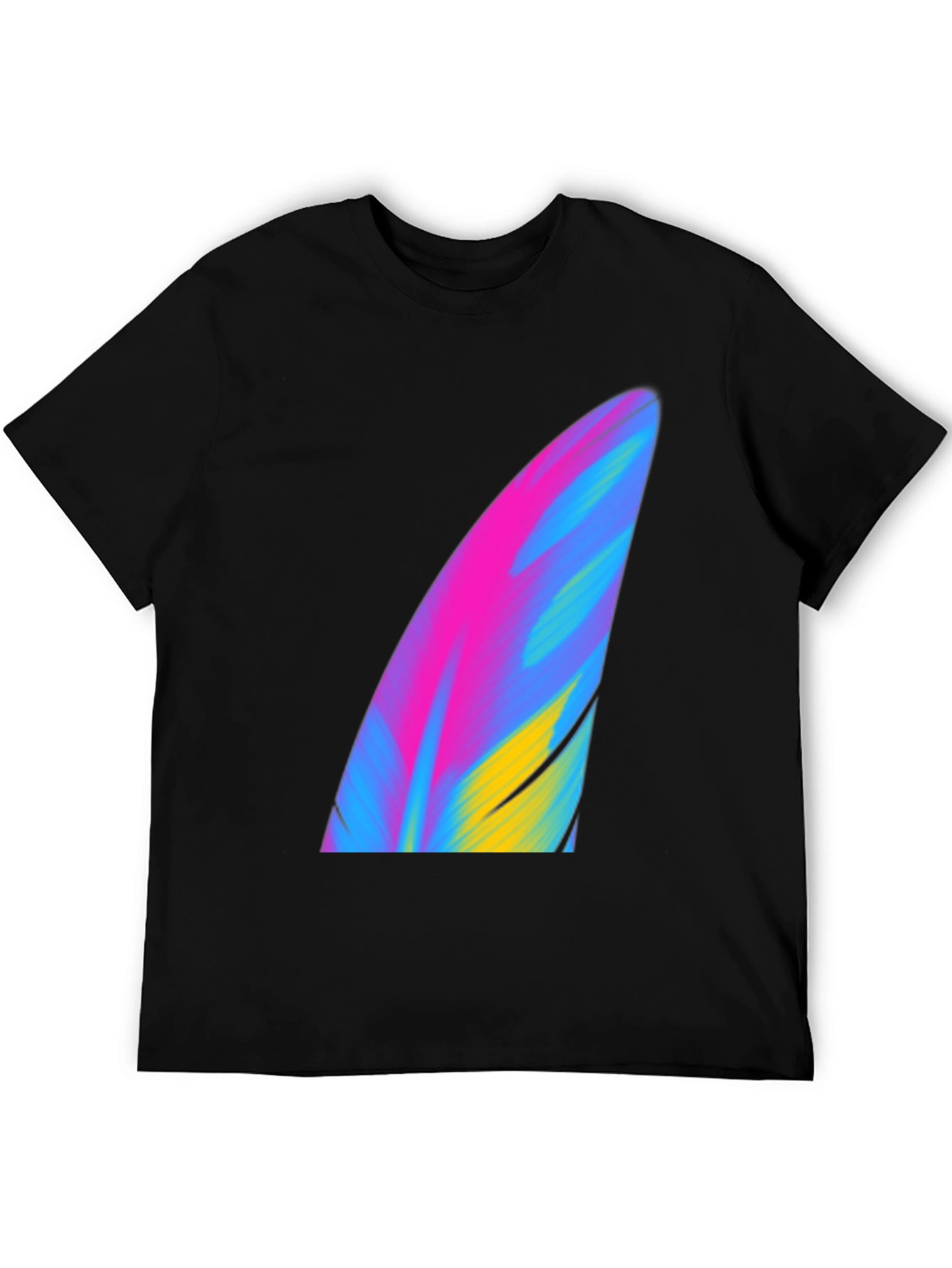 Abstract Surf Fin Graphic Tee - Black Unisex T-Shirt