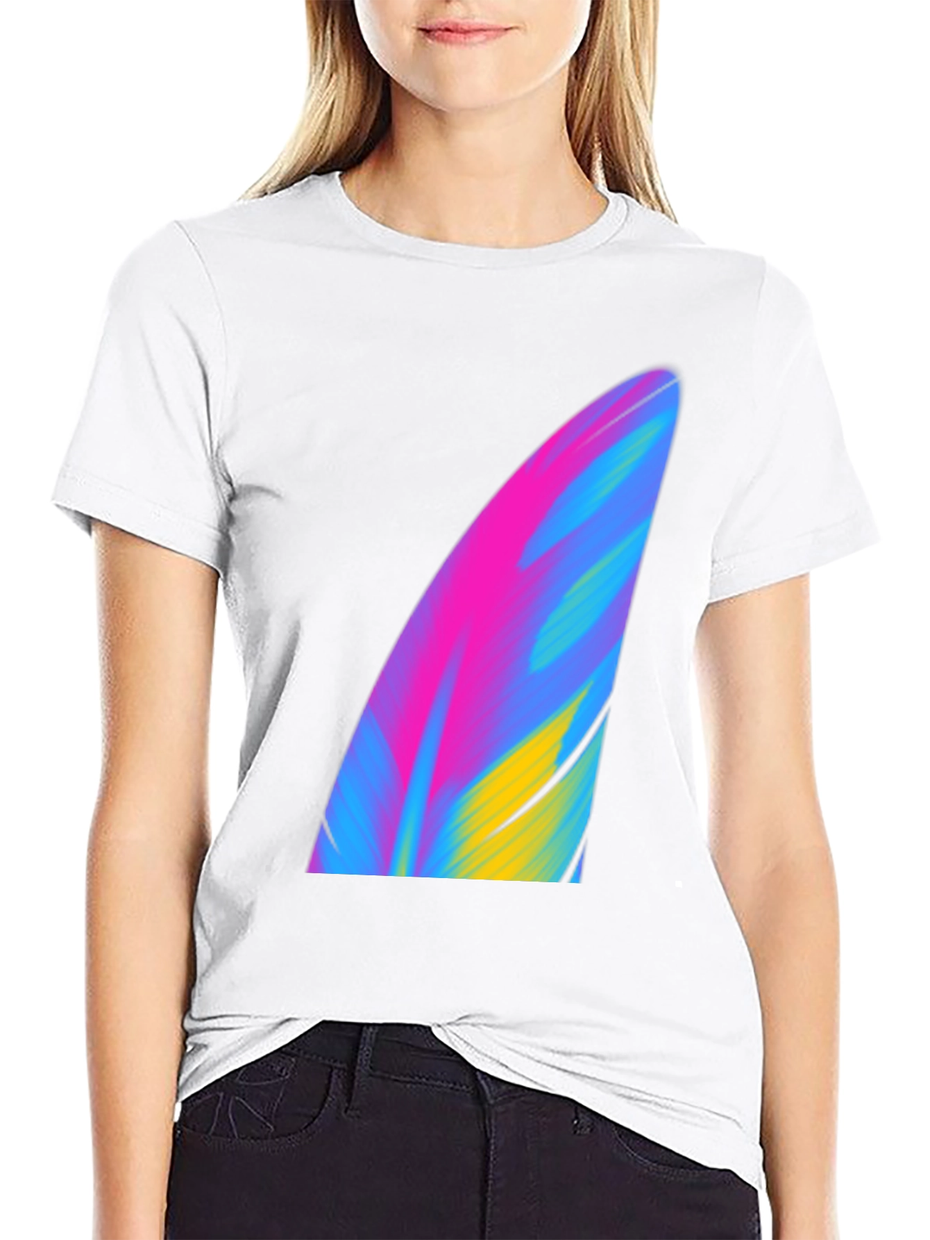Abstract Surf Fin Graphic Tee - Black Unisex T-Shirt