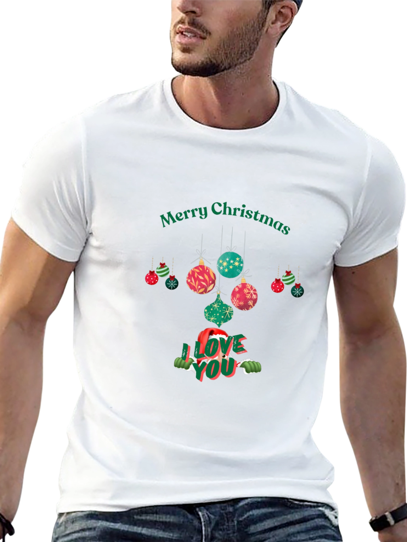 Festive Christmas I Love You Graphic Tee