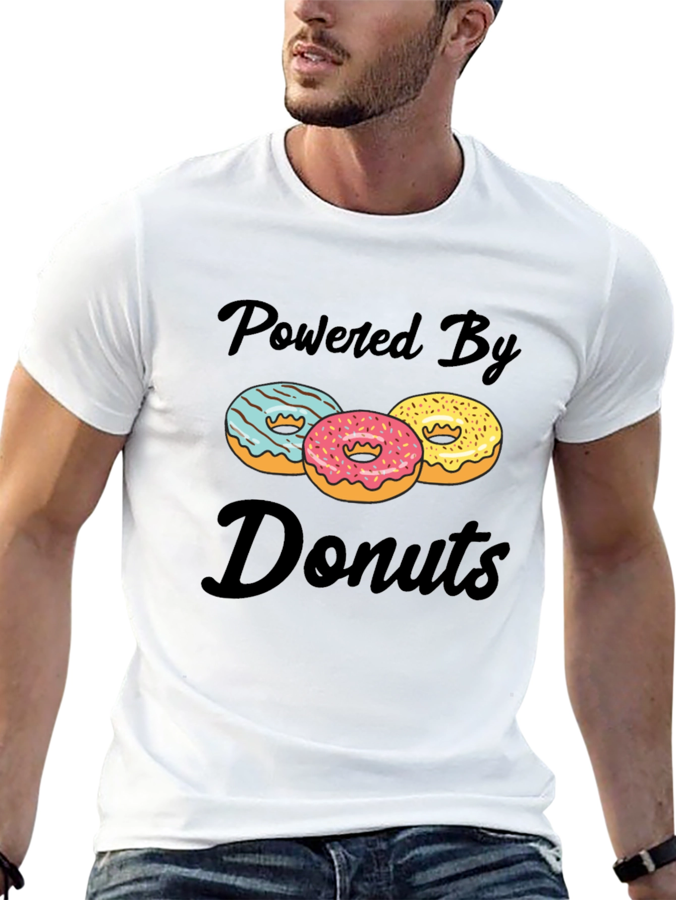 Powered By Donuts Graphic T-Shirt
