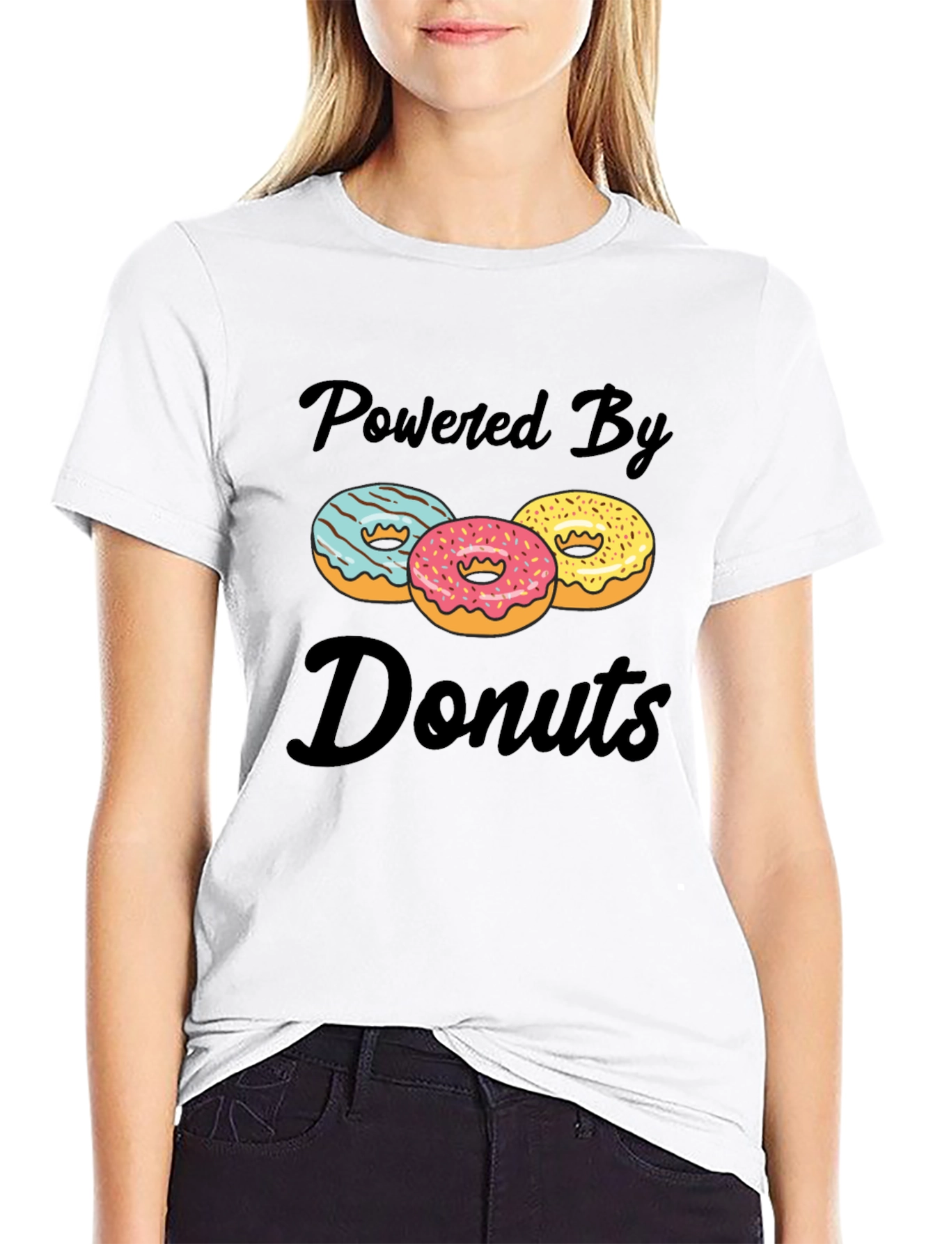 Powered By Donuts Graphic T-Shirt