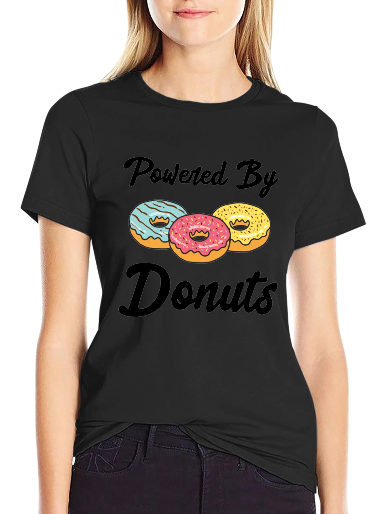 Powered By Donuts Graphic T-Shirt