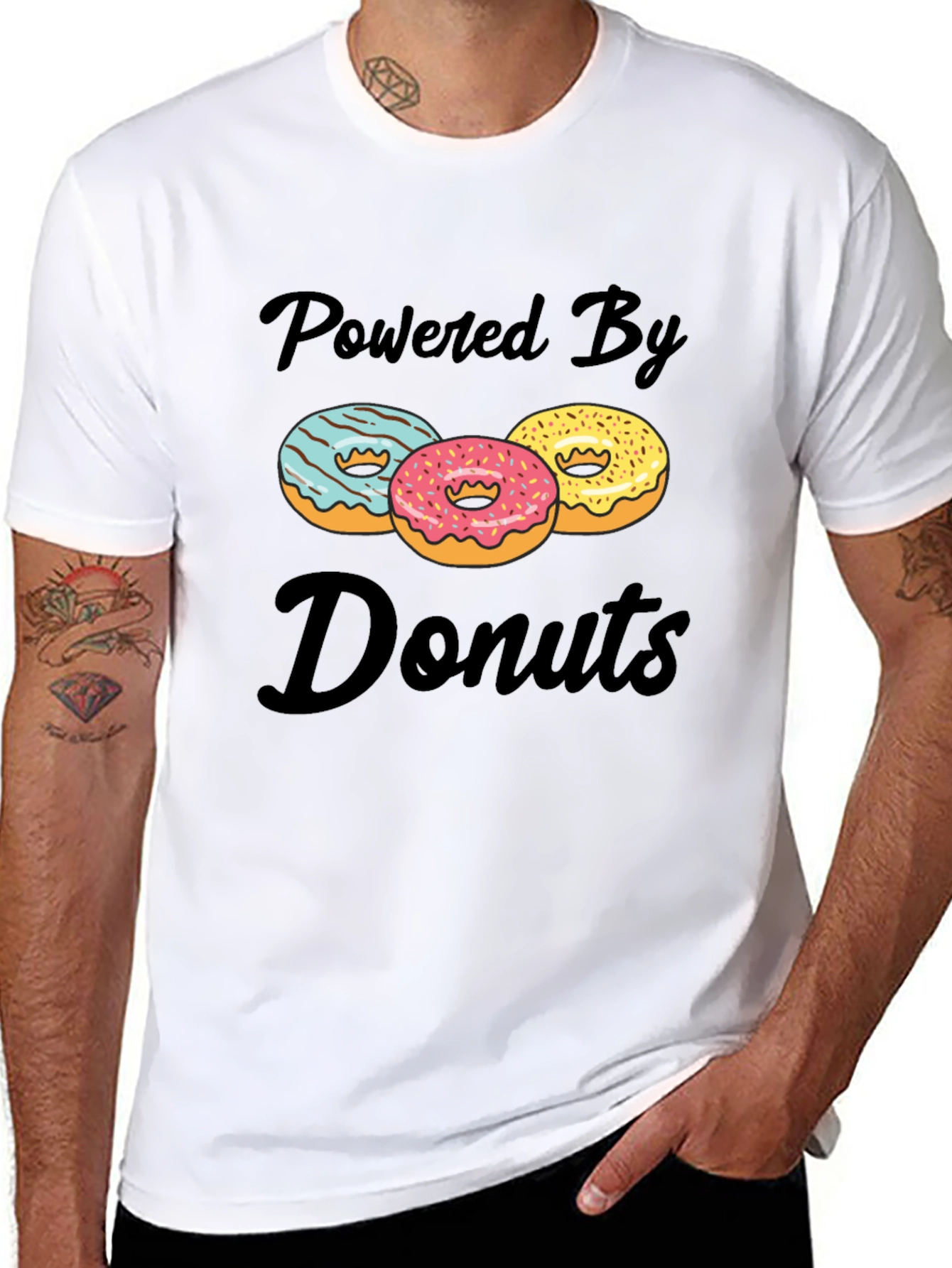 Powered By Donuts Graphic T-Shirt