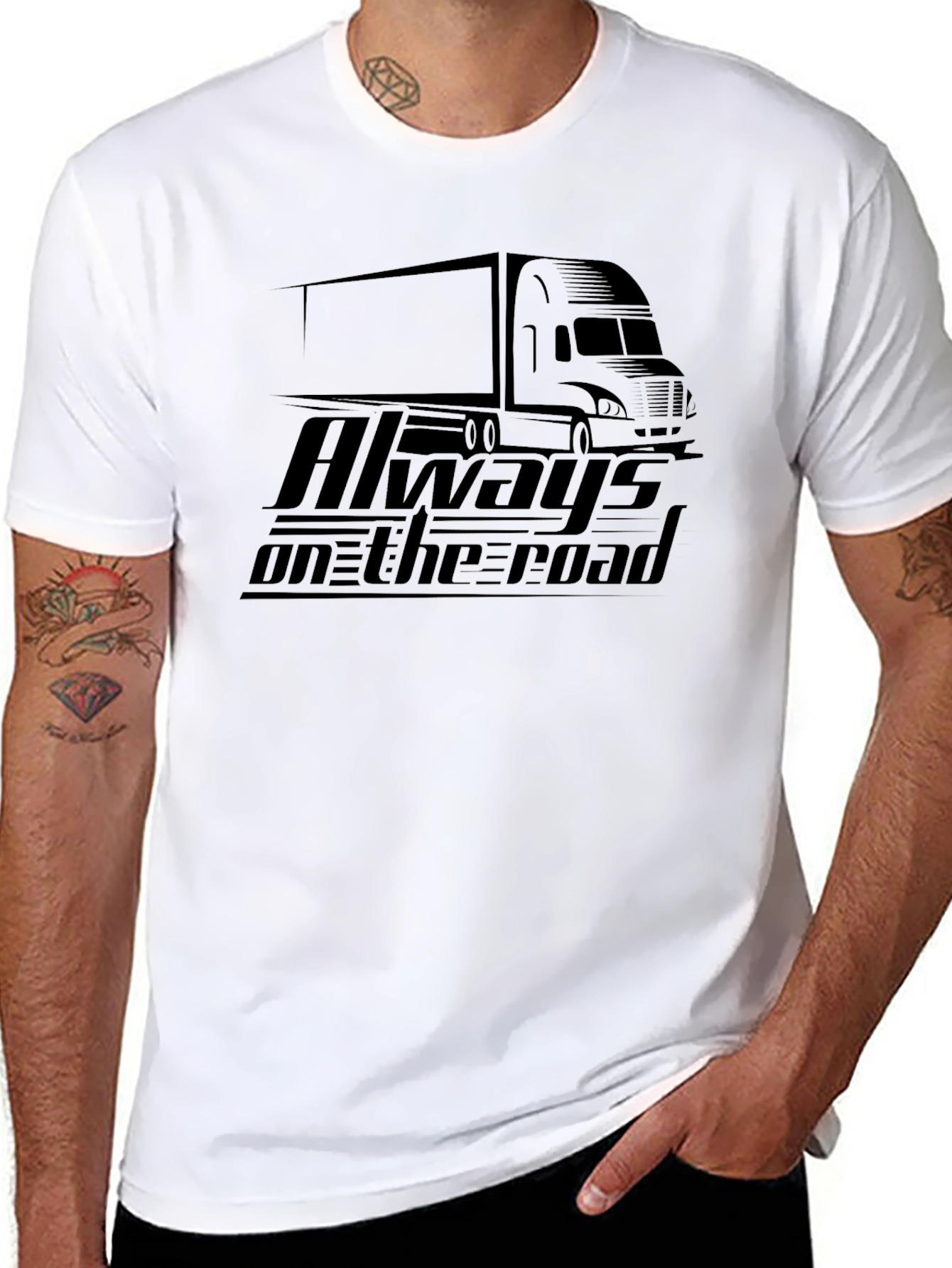 Always on the Road Trucker T-Shirt