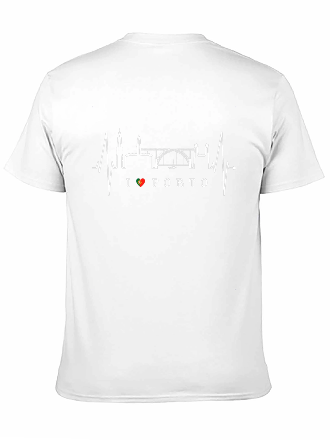 I Heart Porto T-Shirt - Cityscape Heartbeat Design