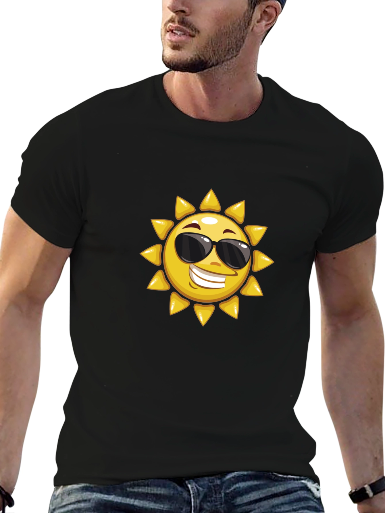 Cool Sun Graphic Black T-Shirt