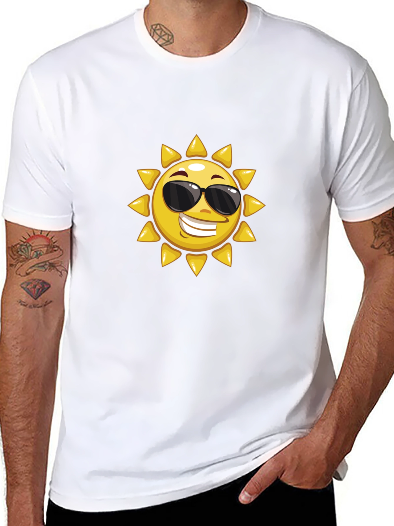 Cool Sun Graphic Black T-Shirt