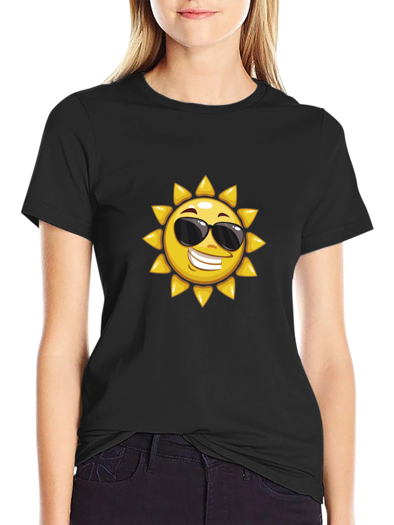 Cool Sun Graphic Black T-Shirt