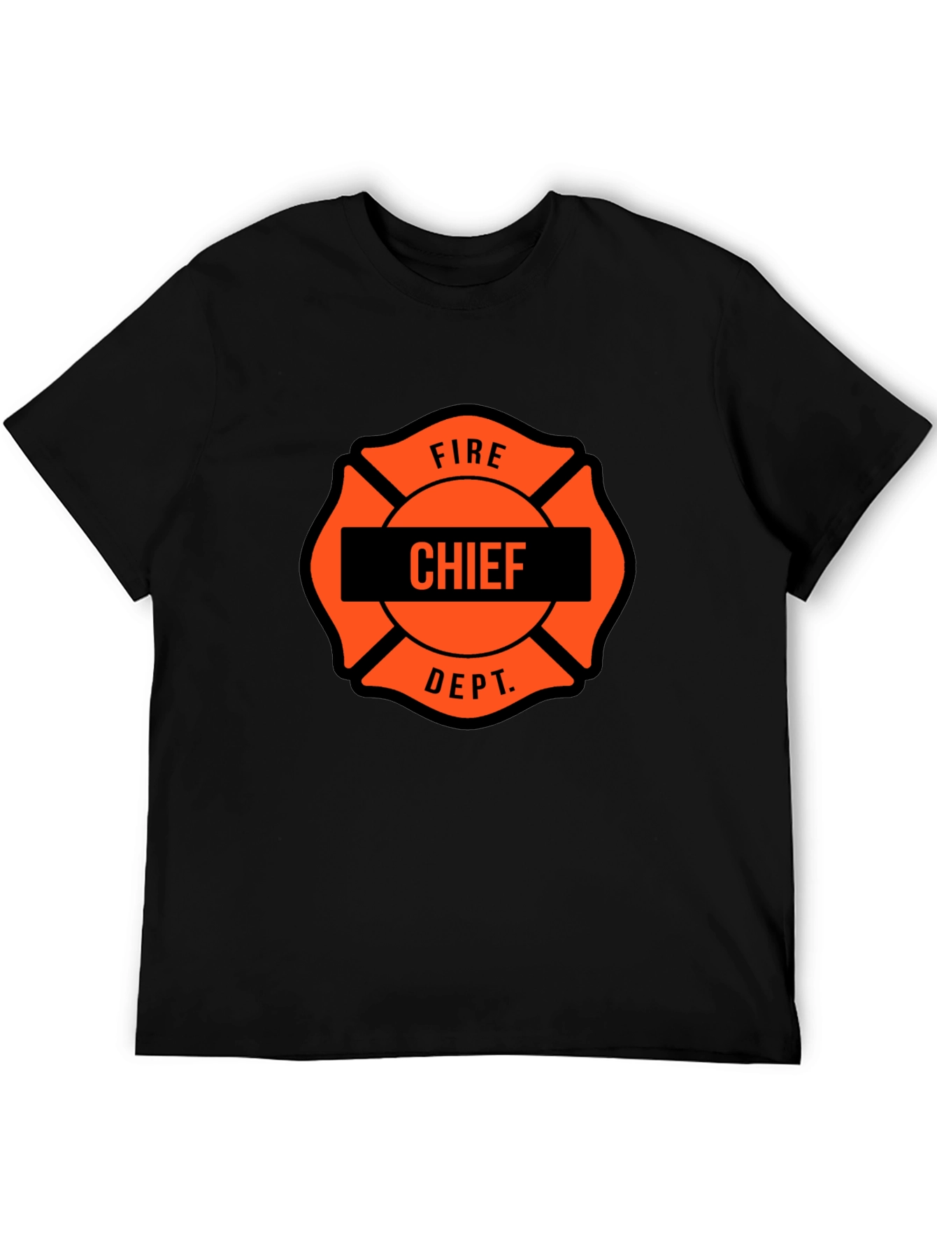 Fire Chief Maltese Cross Graphic T-Shirt