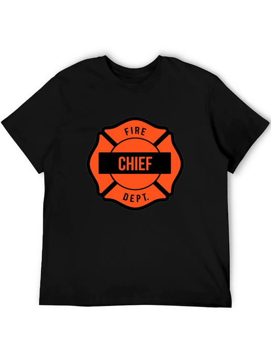 Fire Chief Maltese Cross Graphic T-Shirt