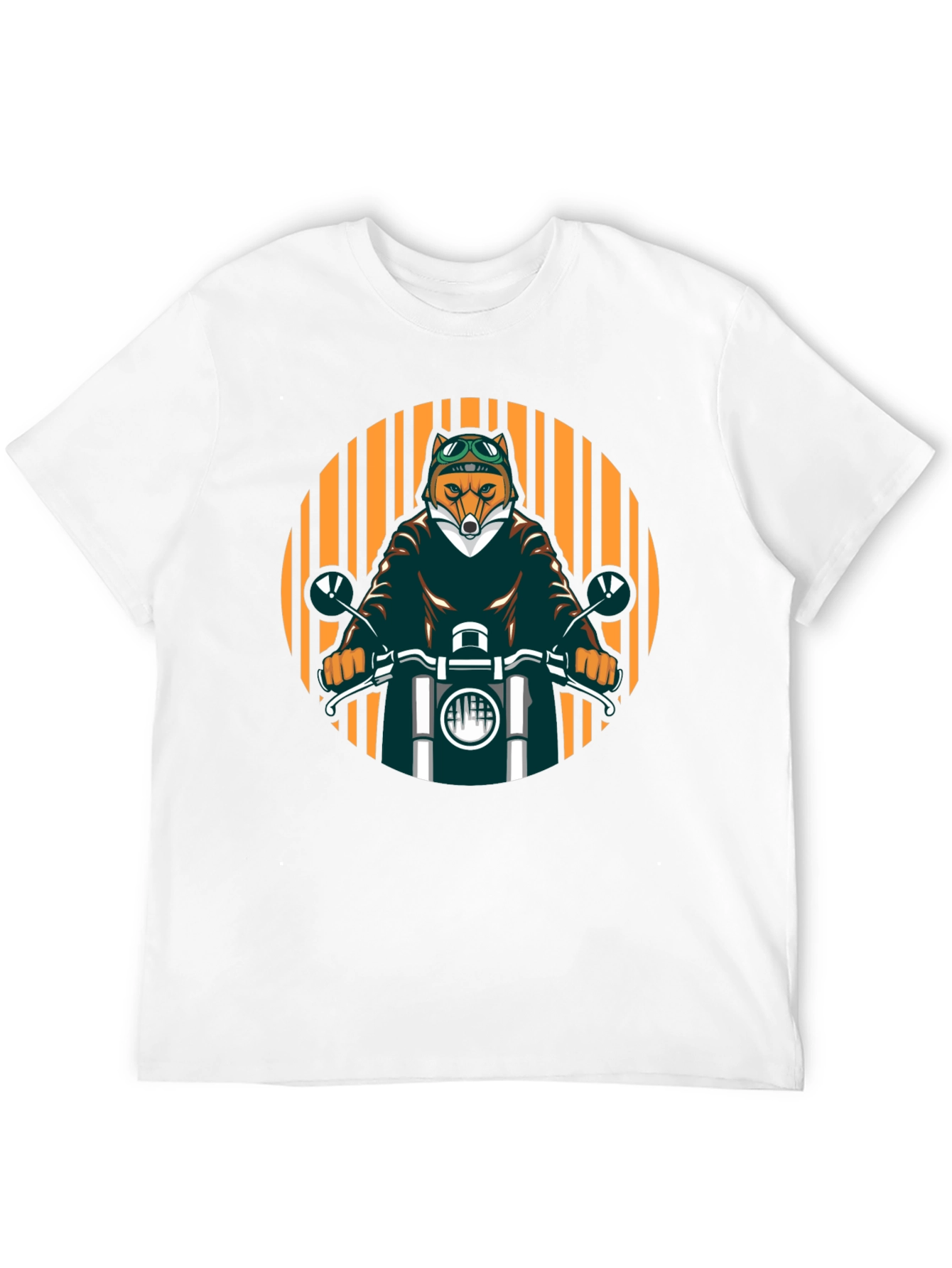 Cool Fox Biker Black T-Shirt