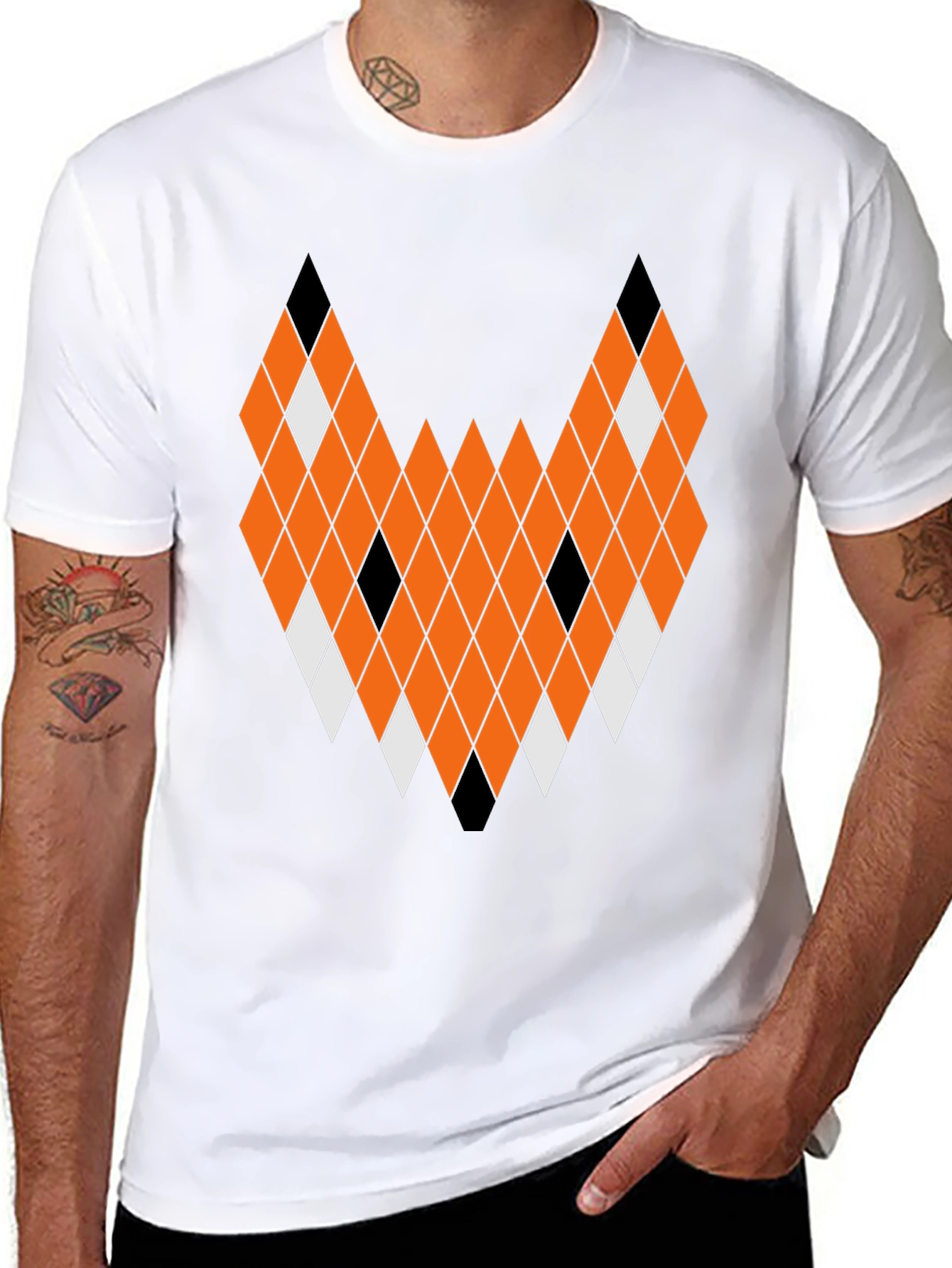 Geometric Fox Tee - Unique Graphic Print T-Shirt