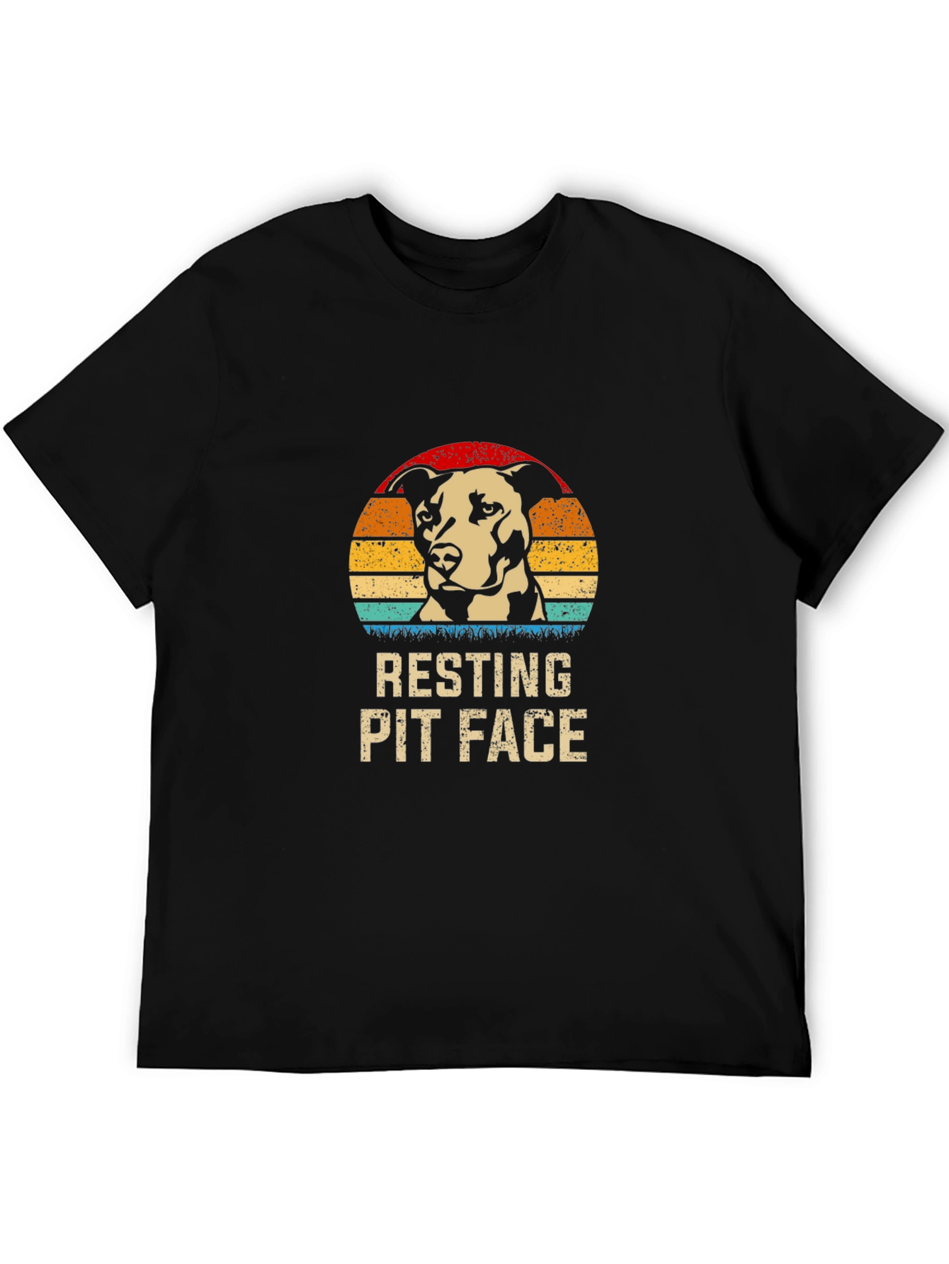 Resting Pit Face Graphic T-Shirt - Black