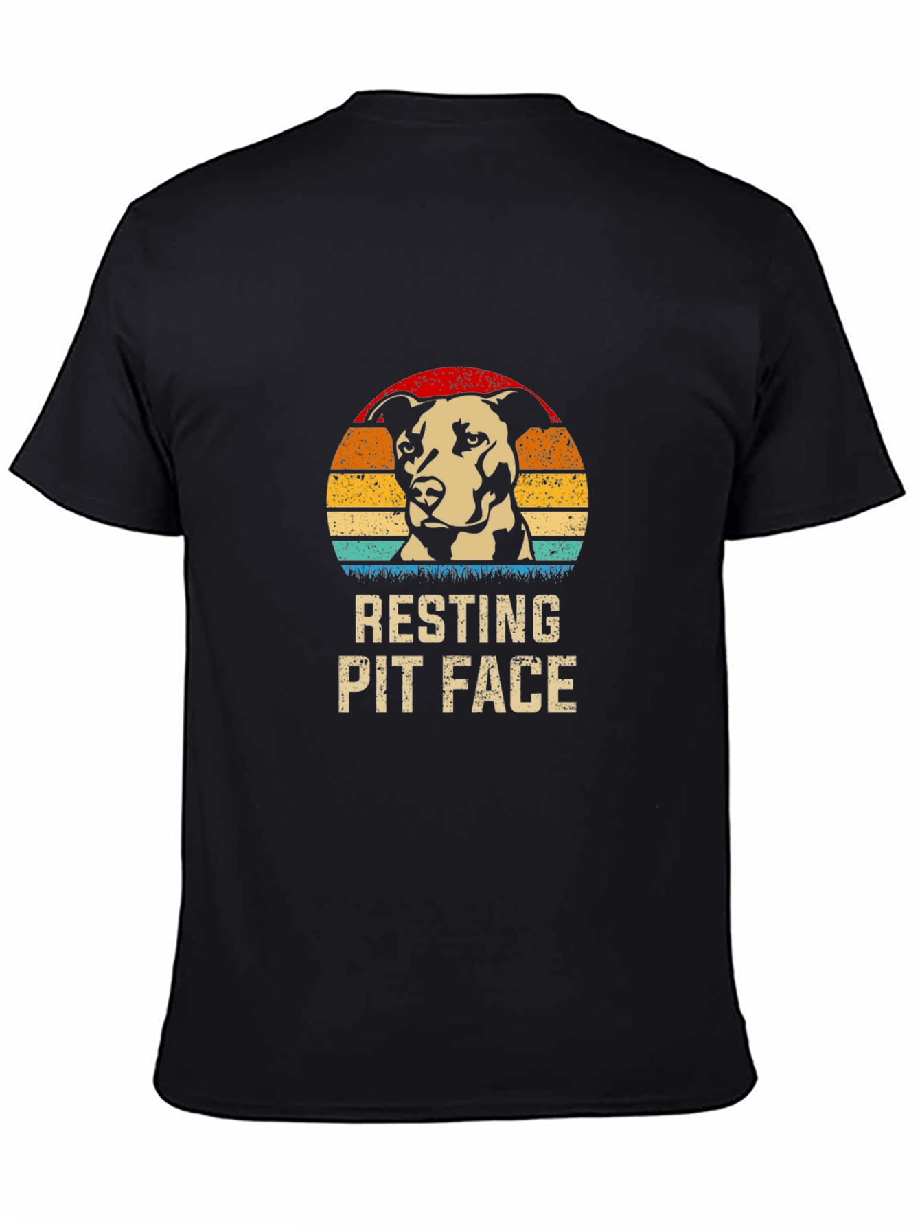 Resting Pit Face Graphic T-Shirt - Black