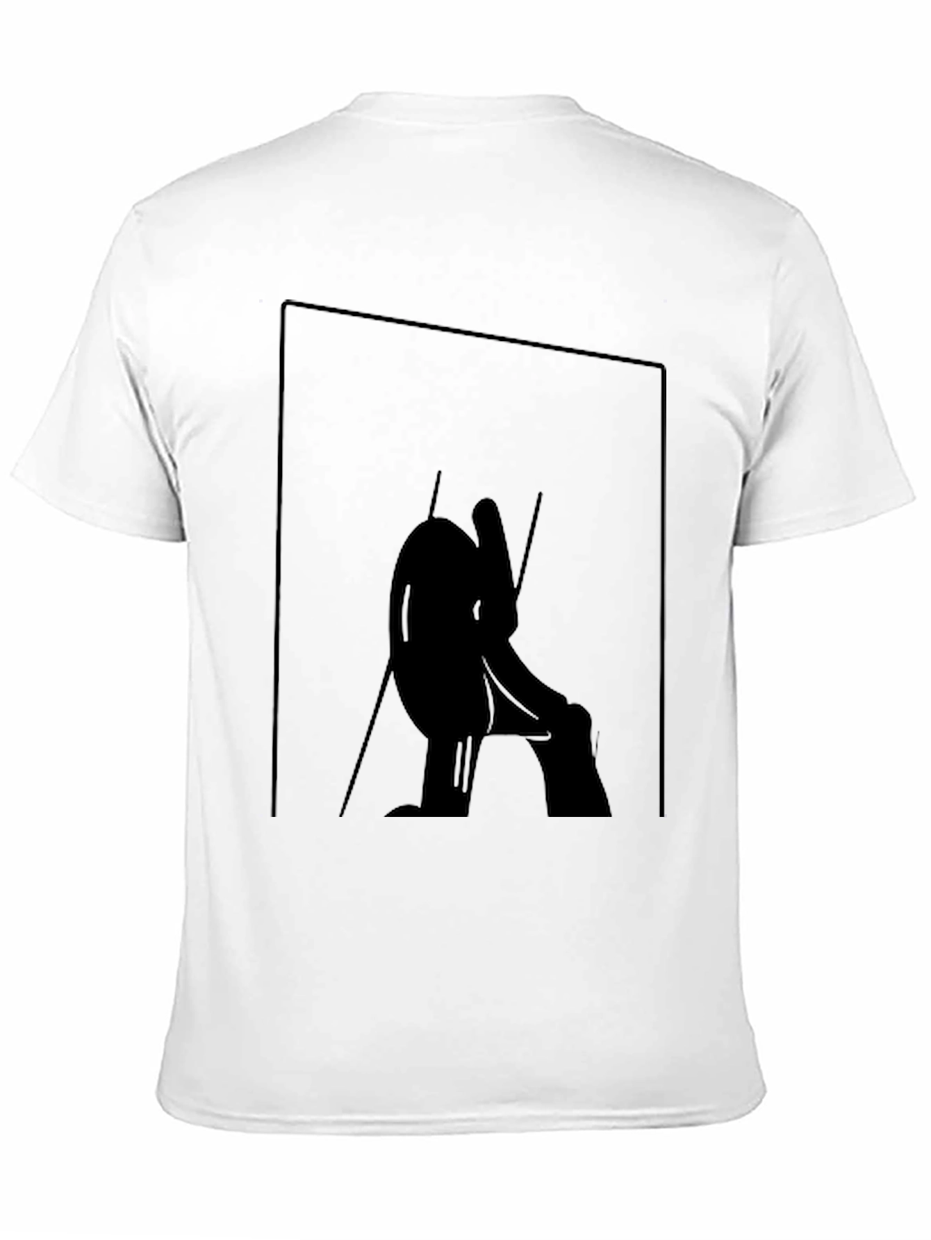 Abstract Silhouette Graphic Tee - Black